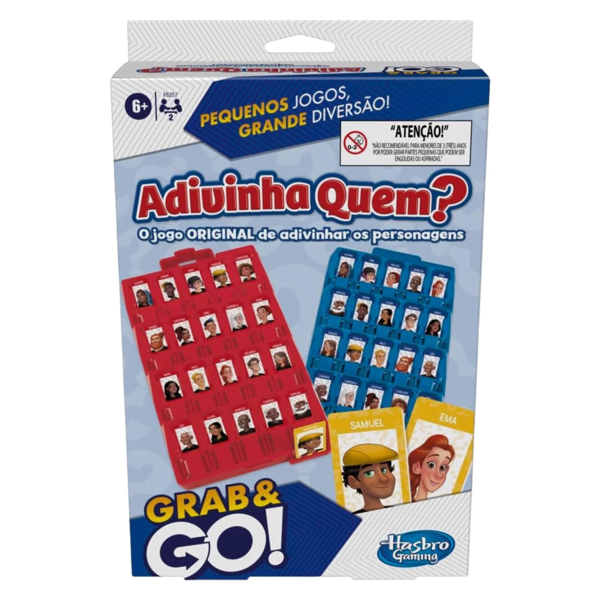 Jogo Adivinha Quem? Grab & Go 2 Jogadores Hasbro - 18585