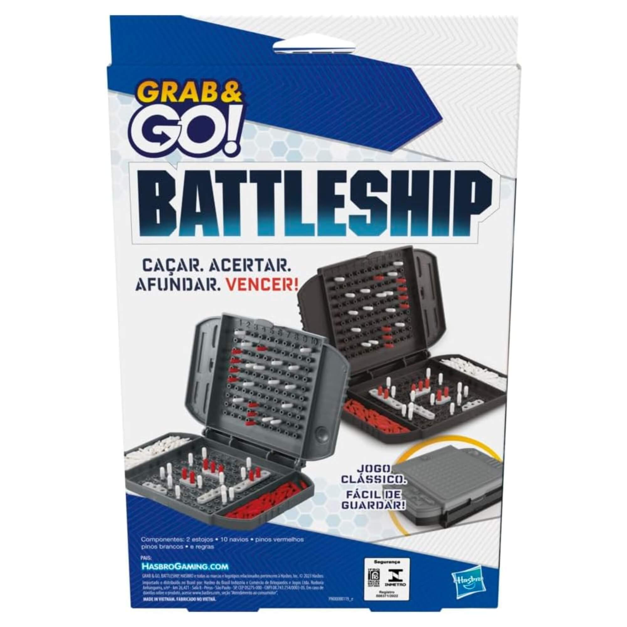 Jogo Battleship Grab & Go 2 Jogadores Hasbro - 18586