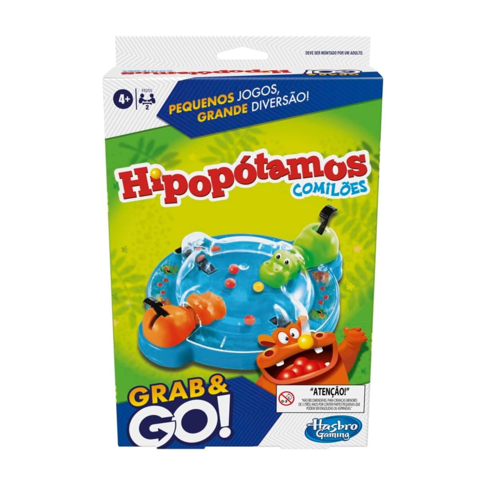 Brinquedo Infantil Jogo Hipopótamos Comilões Grab & Go Hasbro - 18589