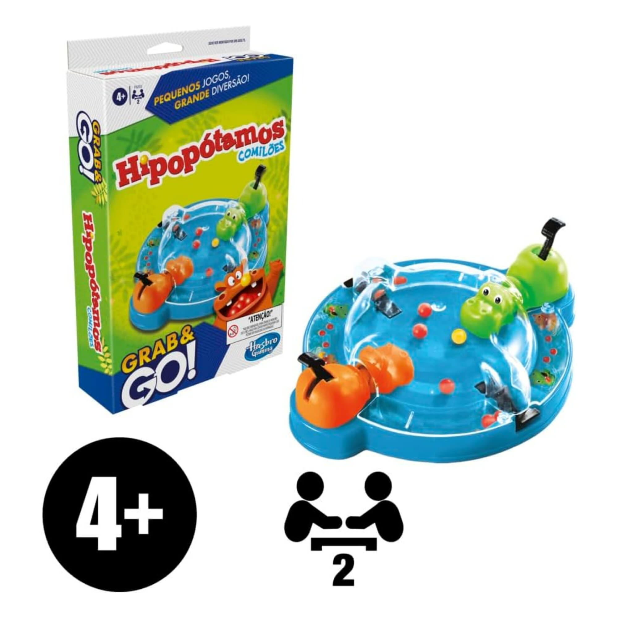 Brinquedo Infantil Jogo Hipopótamos Comilões Grab & Go Hasbro - 18589
