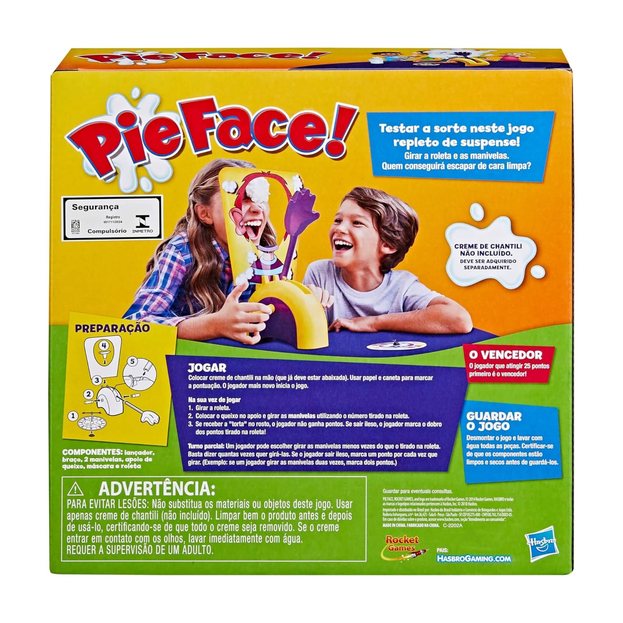 Jogo Pie Face 2 ou Mais Jogadores Hasbro - 18657