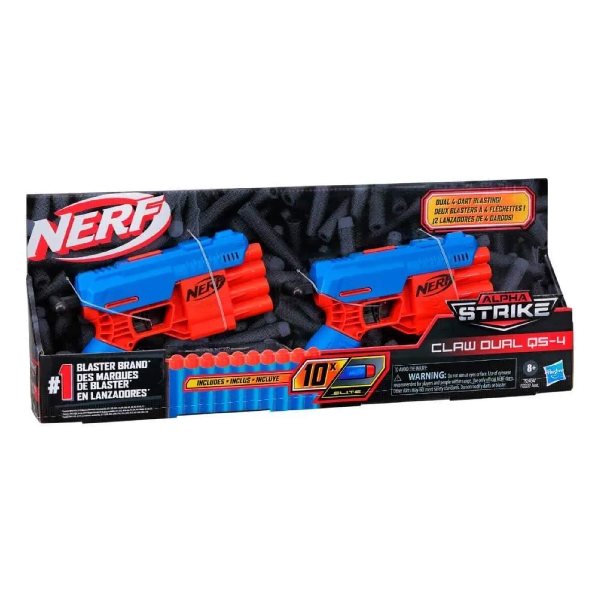 Brinquedo Infantil Lança Dardos Nerf Alpha Strike Claw Dual Hasbro - 16768