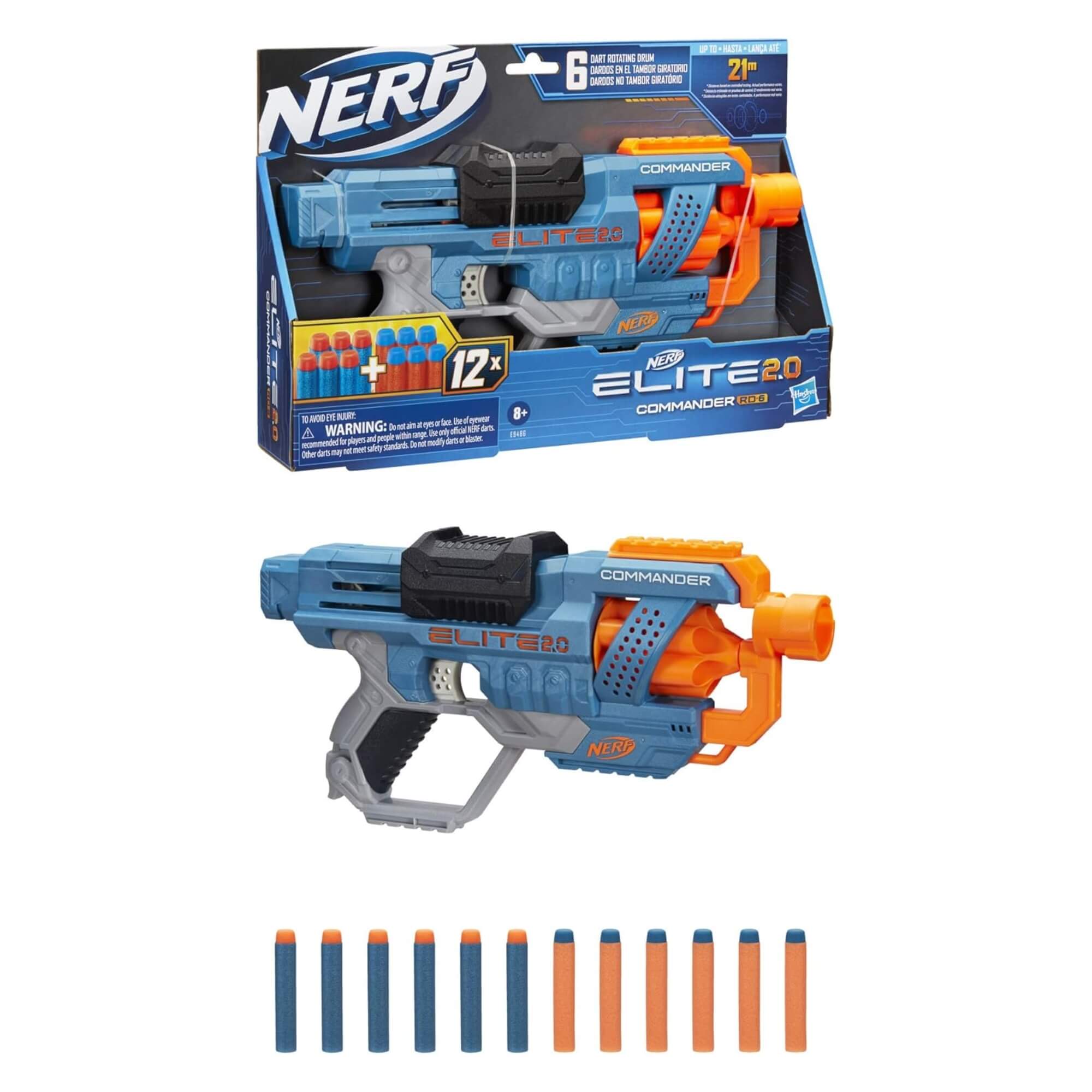 Brinquedo Infantil Lançador de Dardos Nerf Elite 2.0 Comander Hasbro - 15150