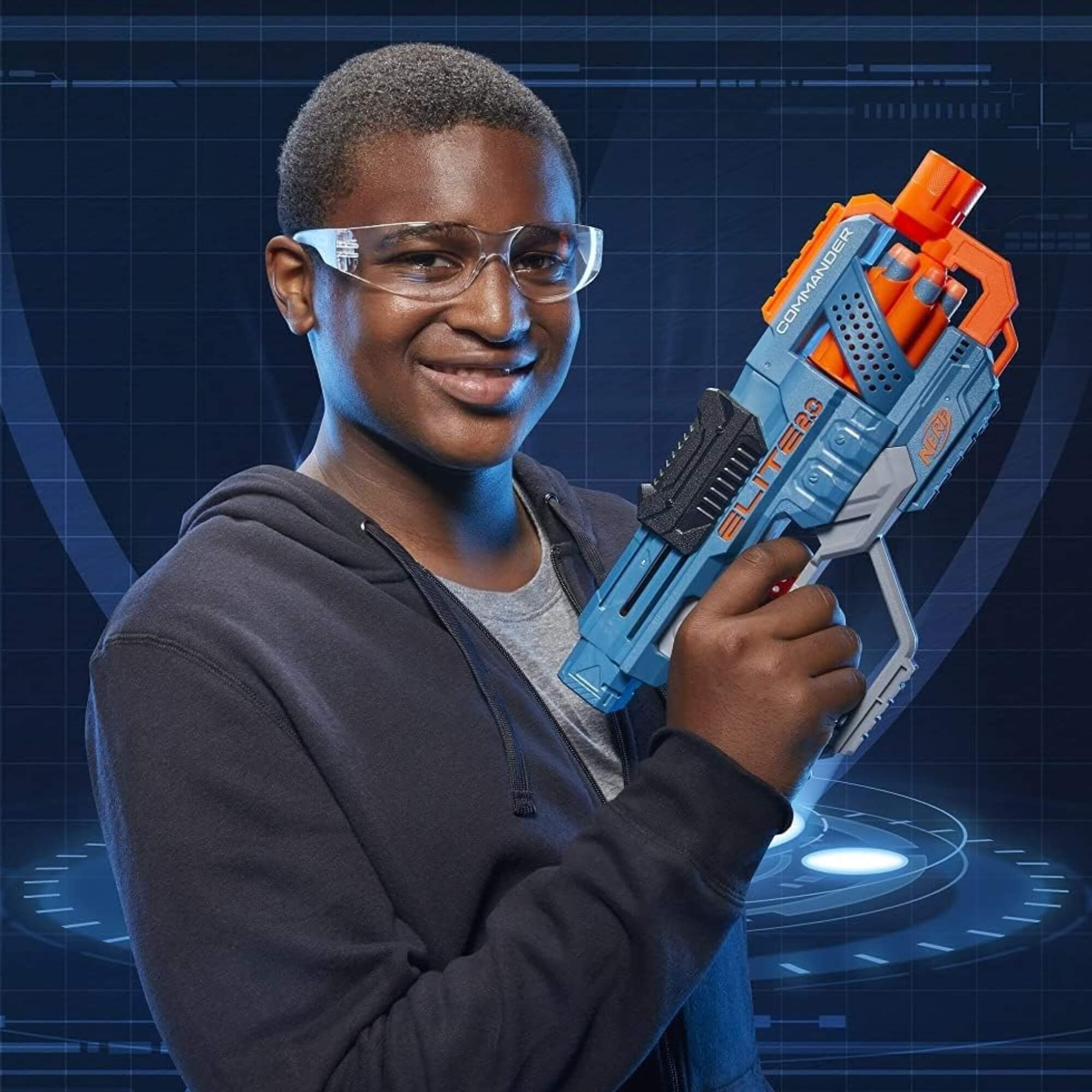 Brinquedo Infantil Lançador de Dardos Nerf Elite 2.0 Comander Hasbro - 15150