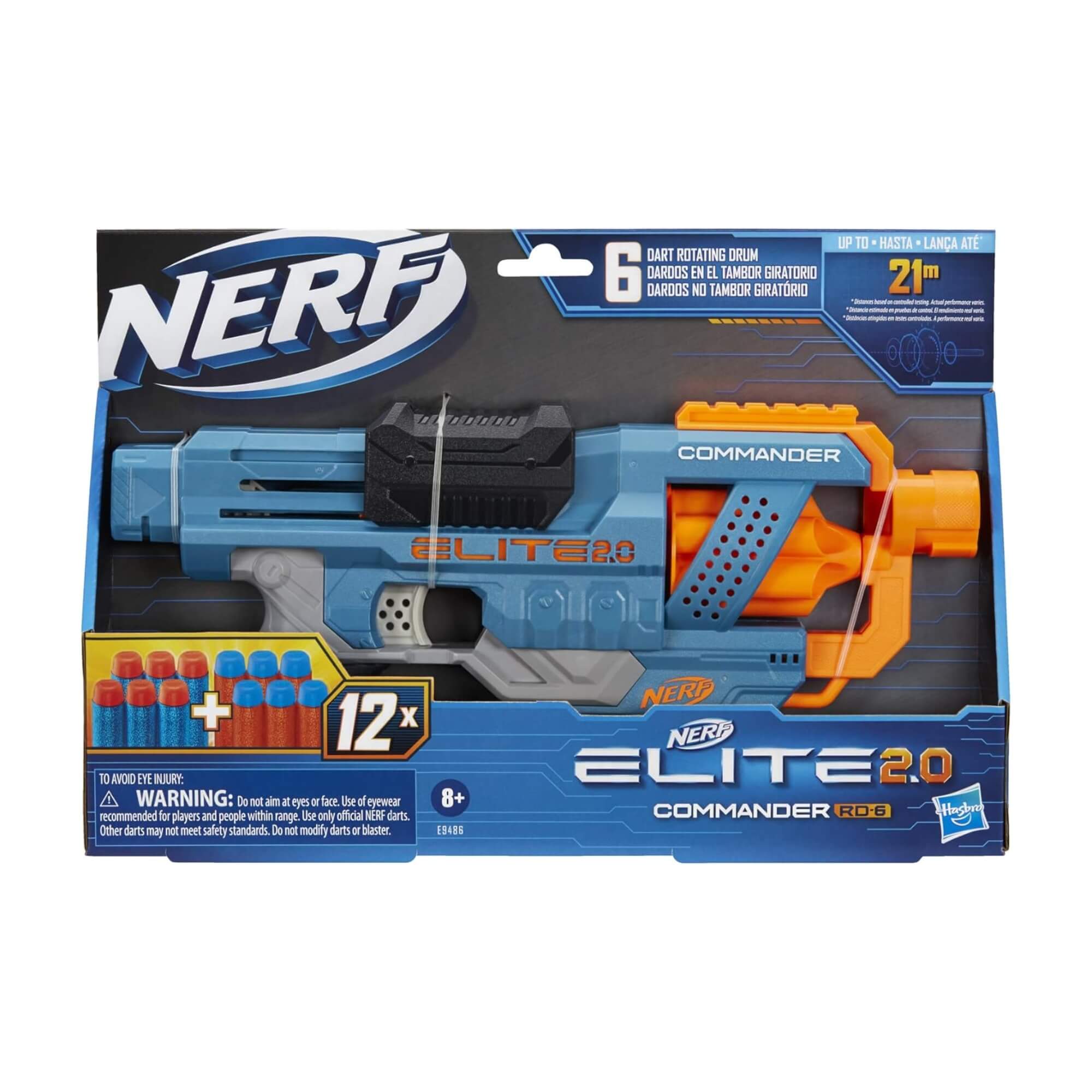Brinquedo Infantil Lançador de Dardos Nerf Elite 2.0 Comander Hasbro - 15150