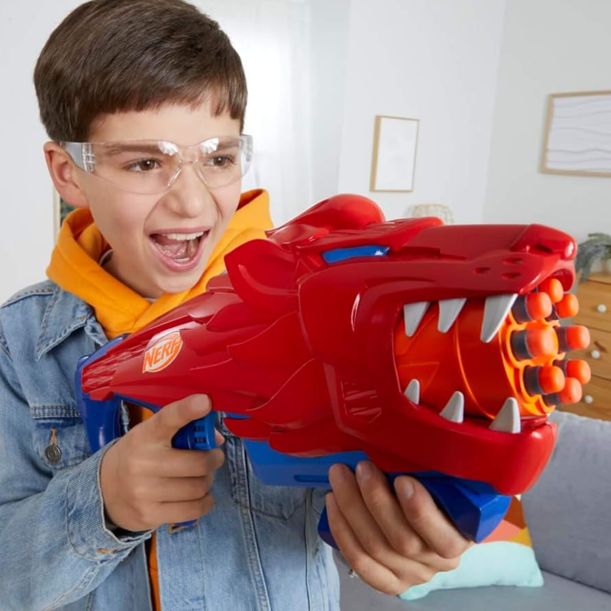 Brinquedo Infantil Lançador Nerf Wild Lionfury com 16 Dardos de Espuma Hasbro - 18647