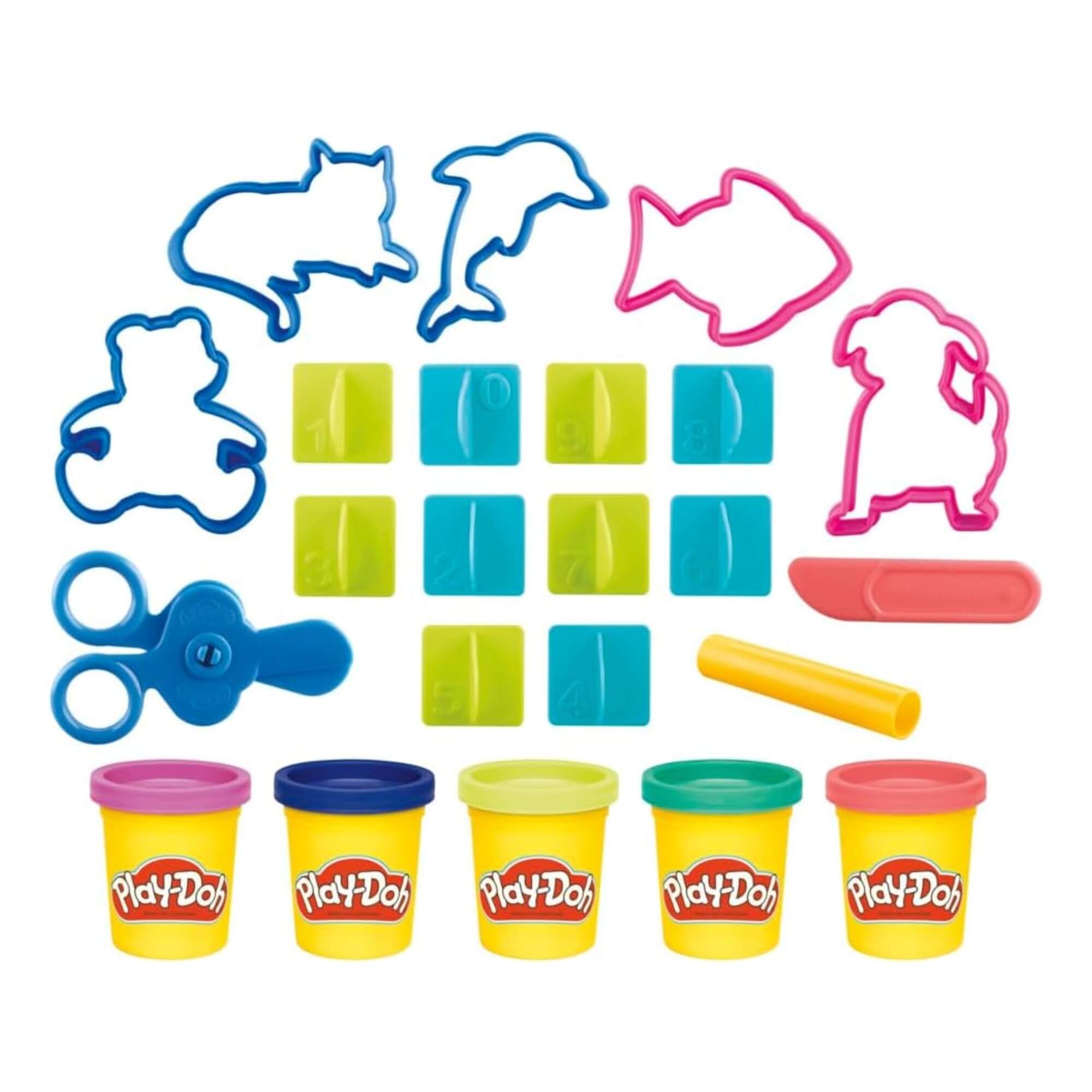 Brinquedo Infantil Play-Doh Massinha de Modelar Brincar e Aprender c/ Acessórios Hasbro - 18541