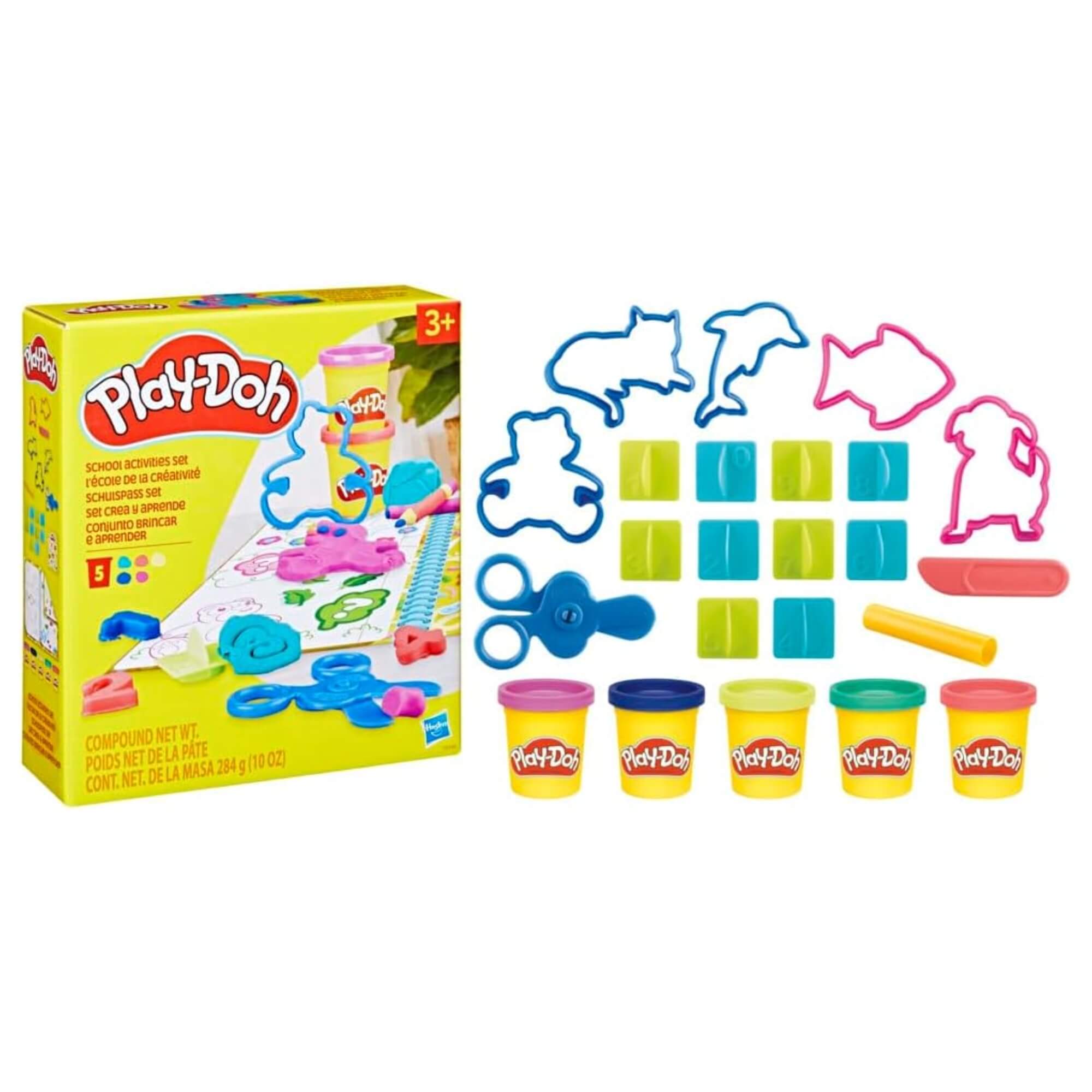 Brinquedo Infantil Play-Doh Massinha de Modelar Brincar e Aprender c/ Acessórios Hasbro - 18541