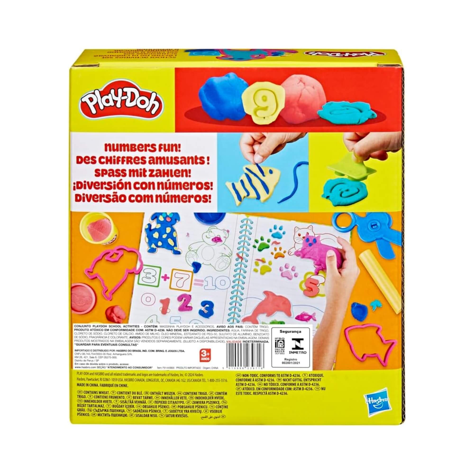 Brinquedo Infantil Play-Doh Massinha de Modelar Brincar e Aprender c/ Acessórios Hasbro - 18541