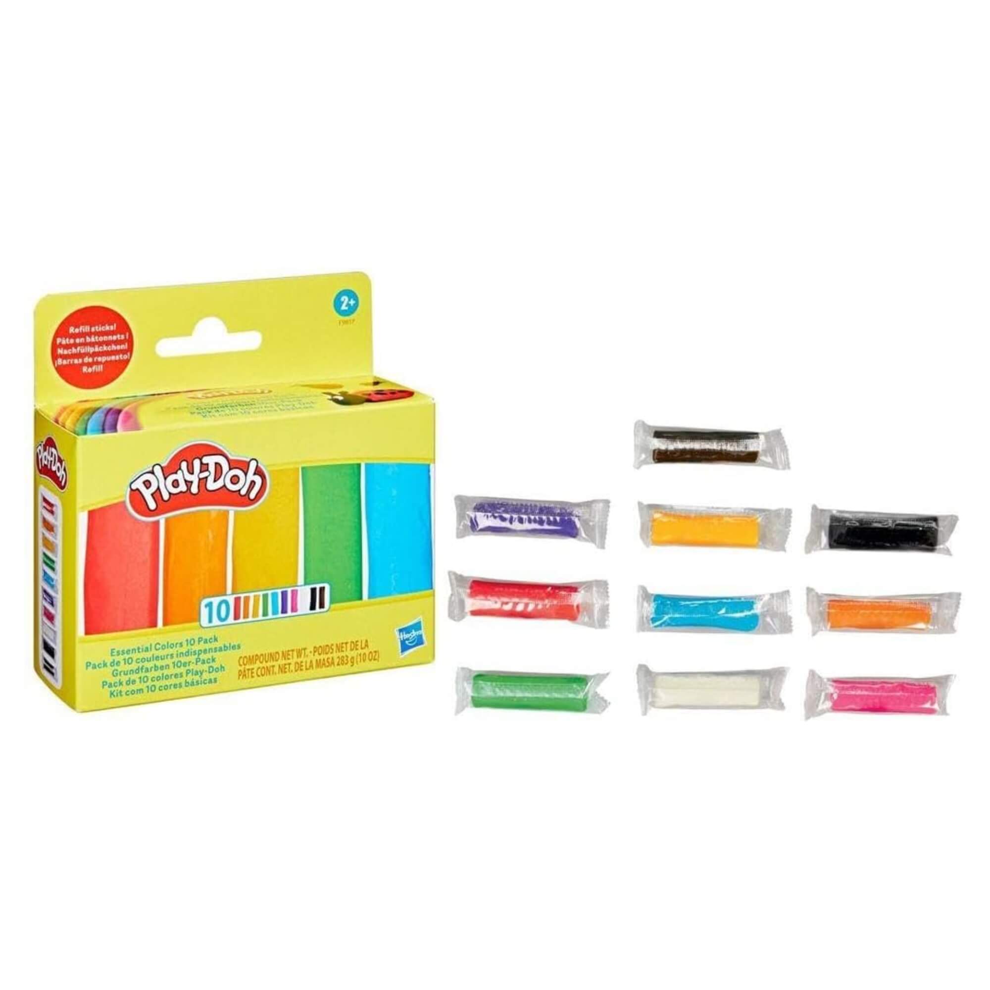 Brinquedo Infantil Play-Doh Kit de 10 Cores Básicas de Massinha de Modelar Hasbro - 18951