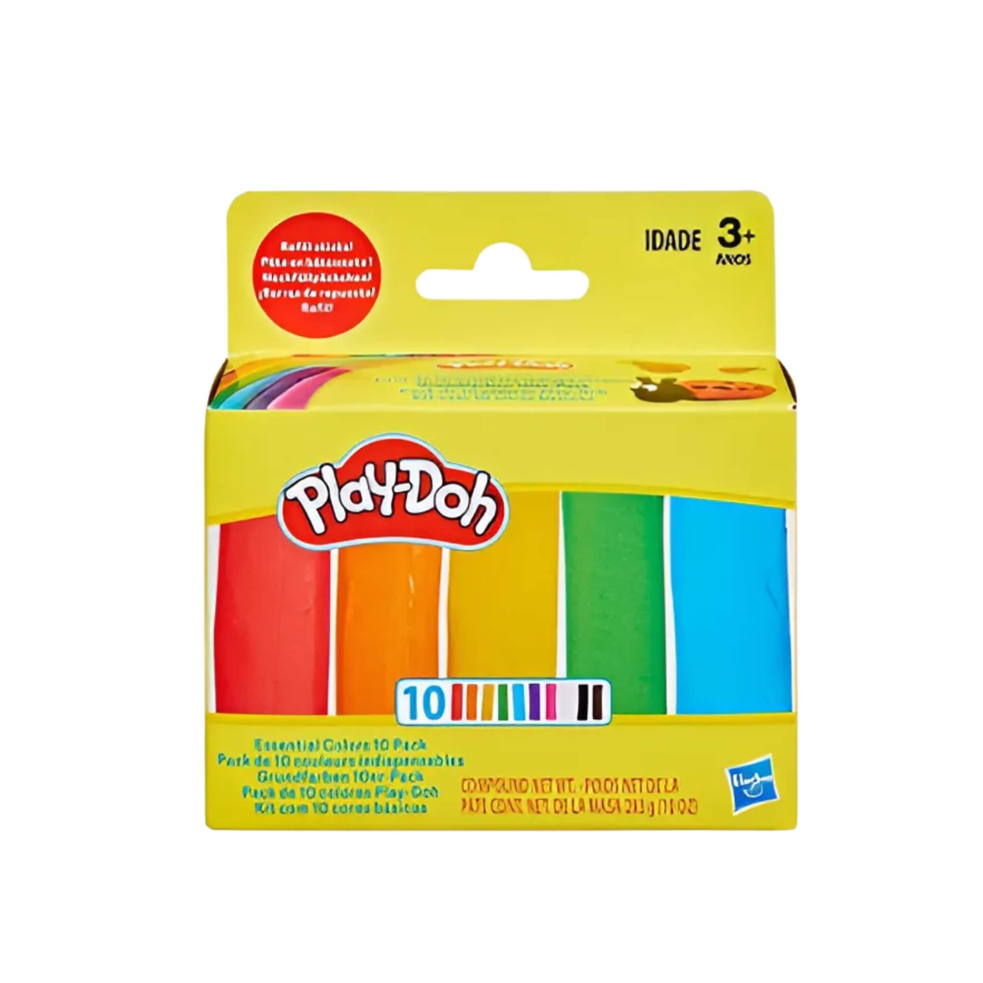 Brinquedo Infantil Play-Doh Kit de 10 Cores Básicas de Massinha de Modelar Hasbro - 18951