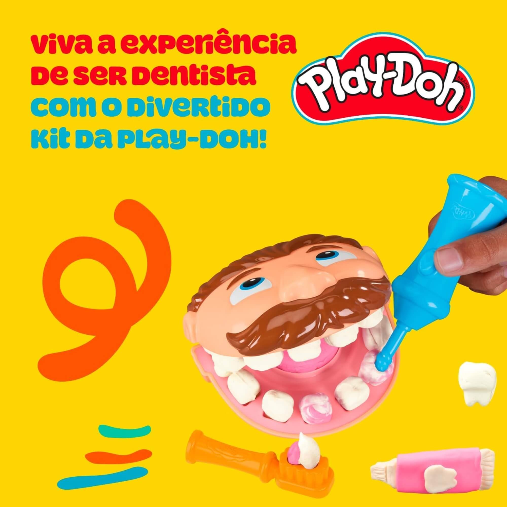 Brinquedo Infantil Play-Doh Mini Clássicos Brincando de Dentista com Acessórios Hasbro - 16654