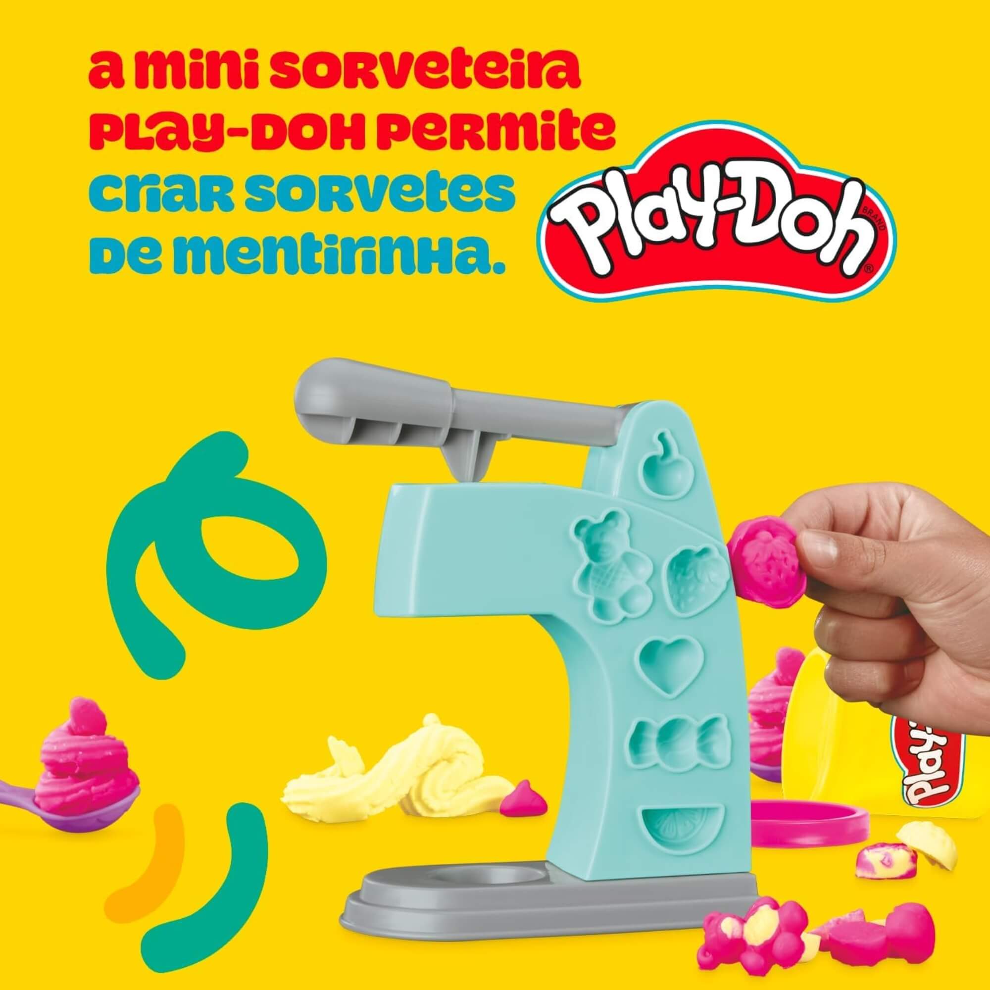 Brinquedo Infantil Play-Doh Mini Sorveteria Divertida c/ Acessórios e Massinha Hasbro - 16656