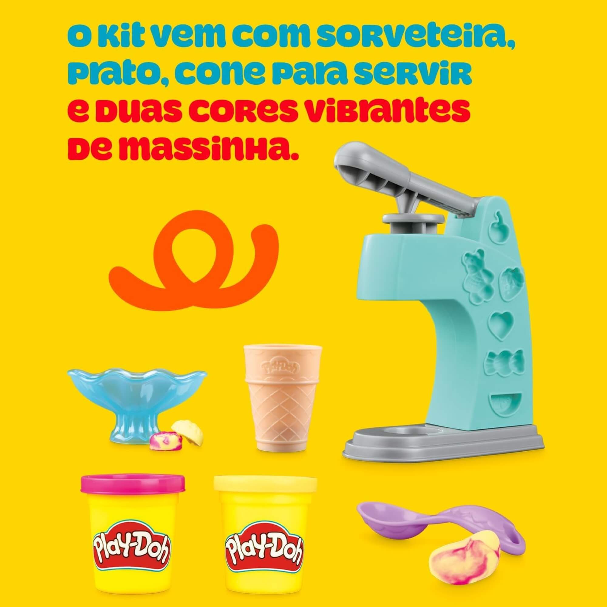 Brinquedo Infantil Play-Doh Mini Sorveteria Divertida c/ Acessórios e Massinha Hasbro - 16656