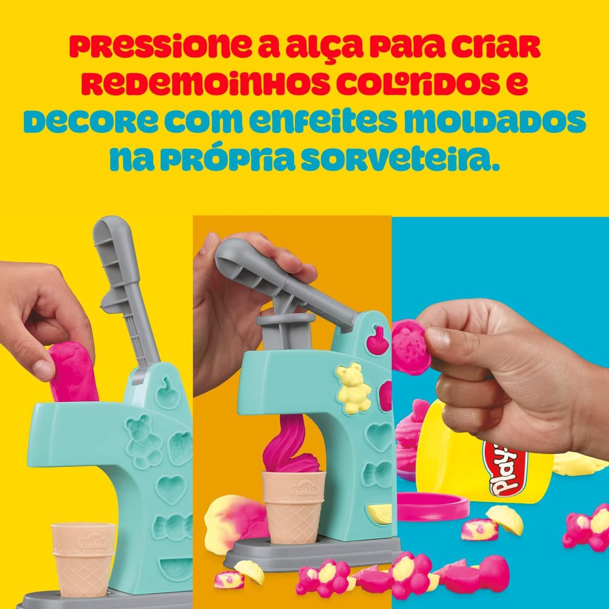Brinquedo Infantil Play-Doh Mini Sorveteria Divertida c/ Acessórios e Massinha Hasbro - 16656