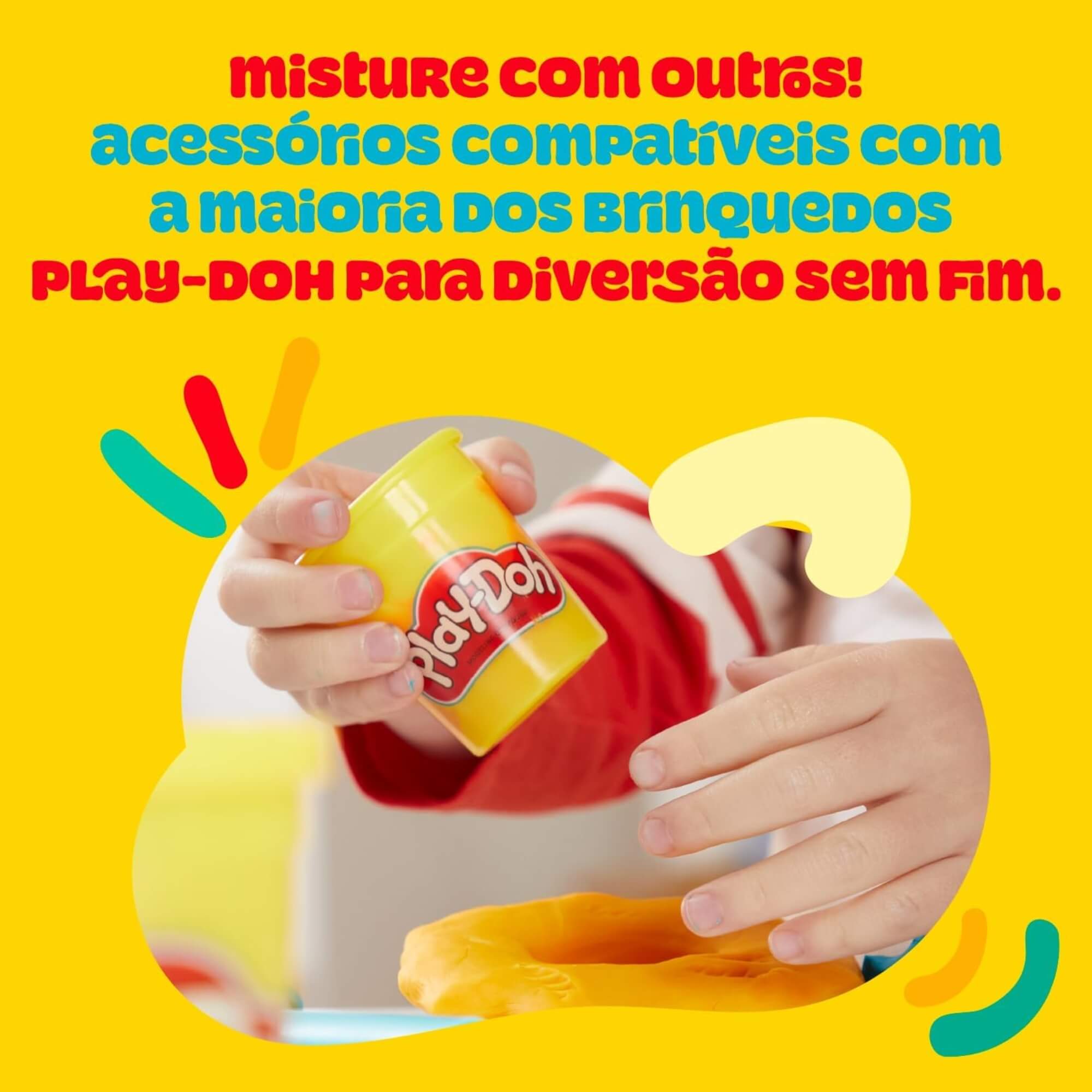 Brinquedo Infantil Play-Doh Kit Inicial de Números com Acessórios e 6 Potes Hasbro - 18487