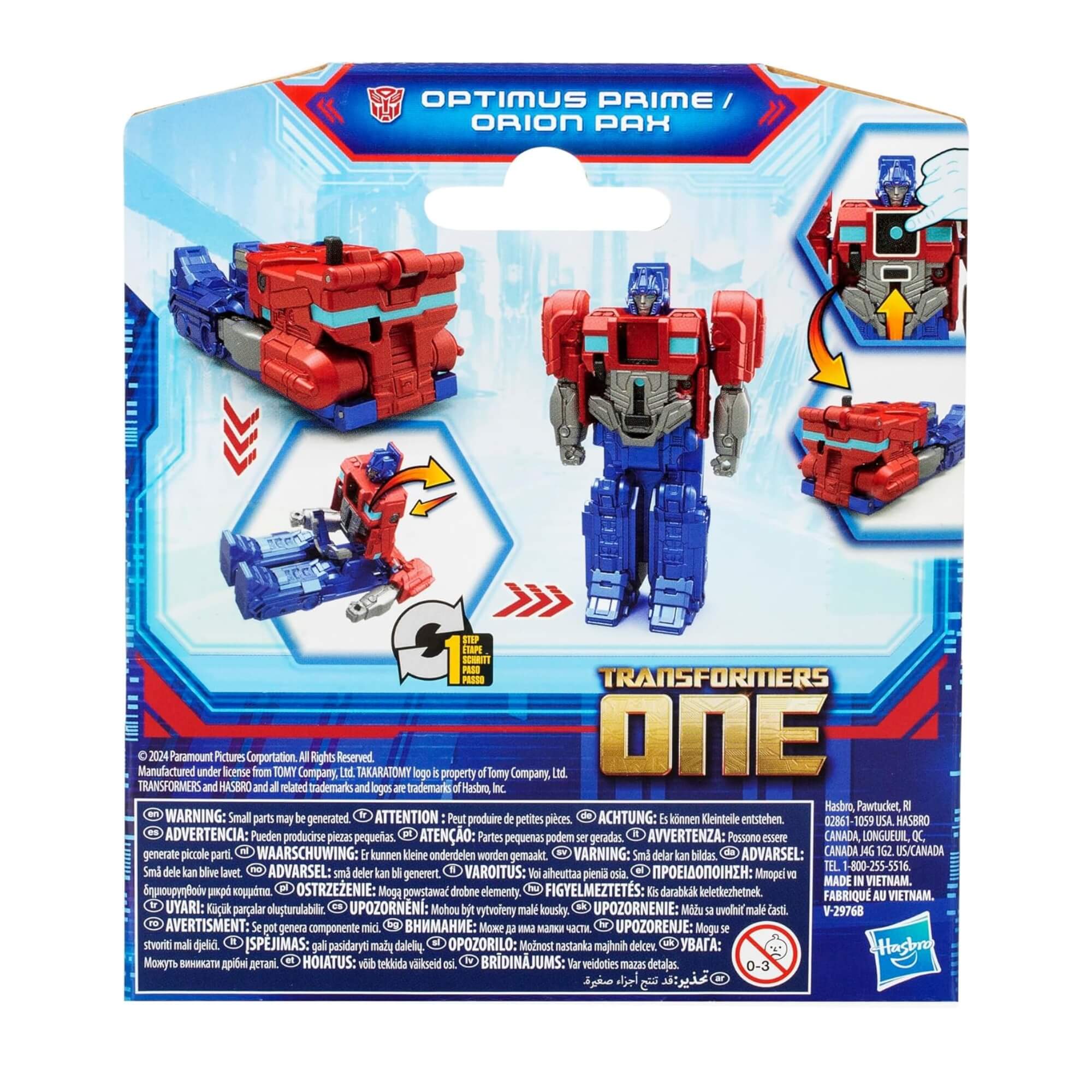 Brinquedo Infantil Figura Optimus Prime One Cog Changer Orion Pax Hasbro - 18995