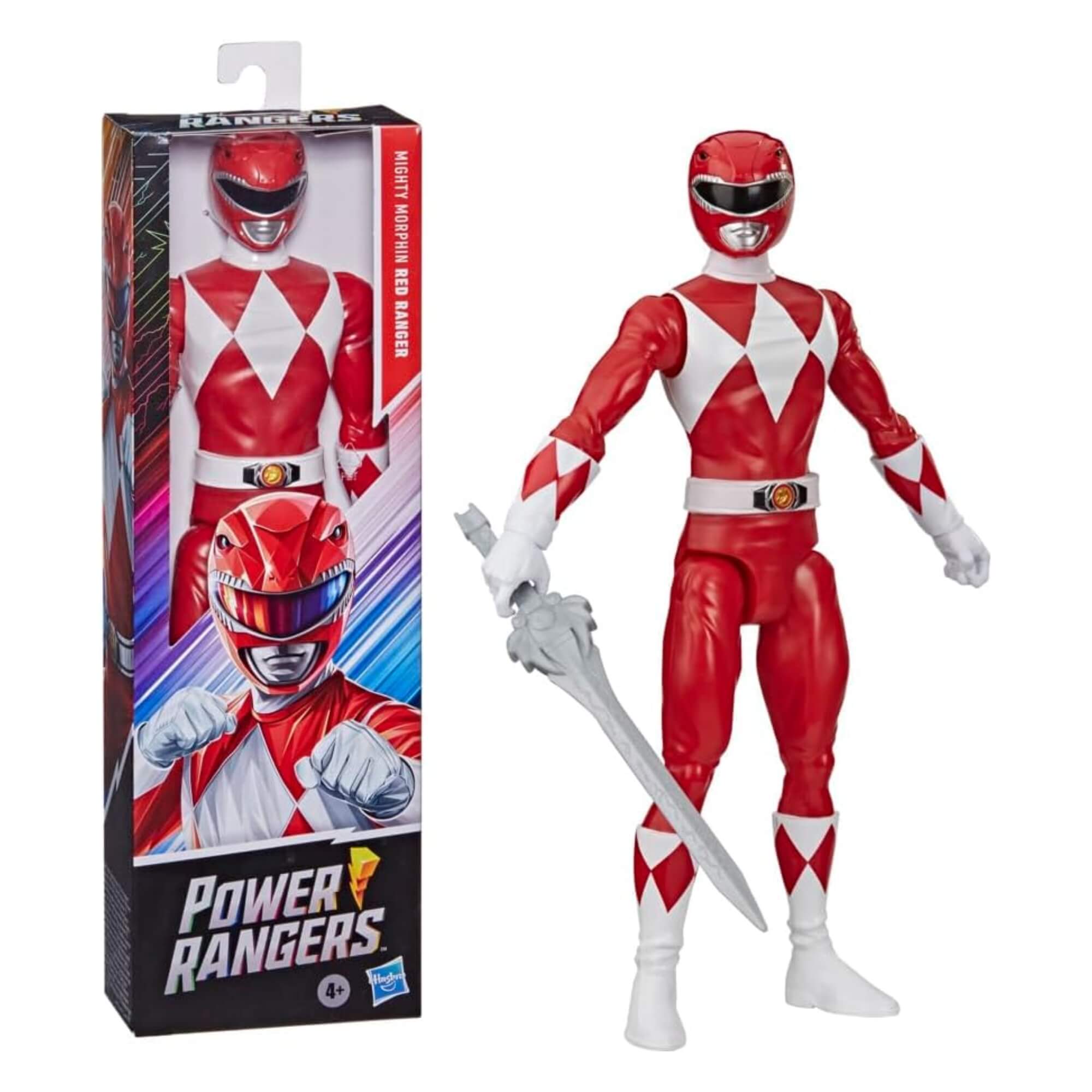 Brinquedo Infantil Boneco Power Rangers Mighty Morphin Ranger Vermelho Hasbro - 19802