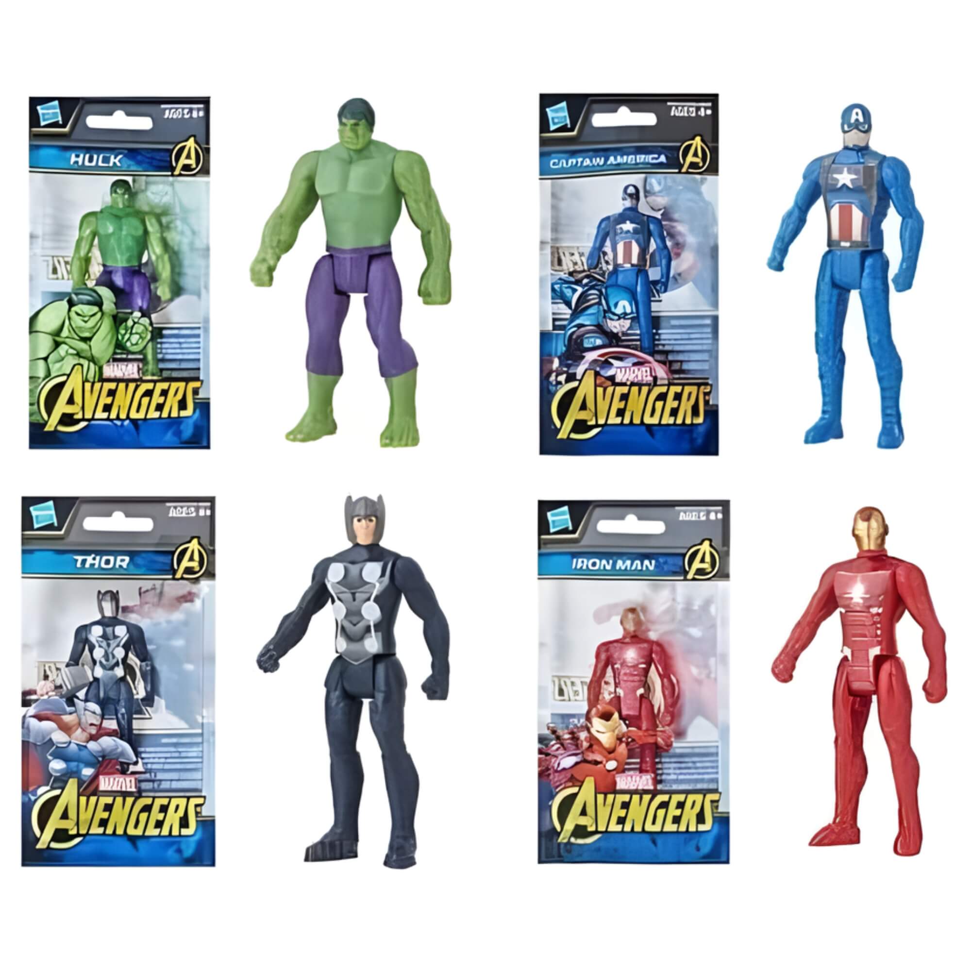 Mini Boneco Avengers Vingadores Marvel Articulado 10 Cm Figura Sortida e Unitária Hasbro - 19804