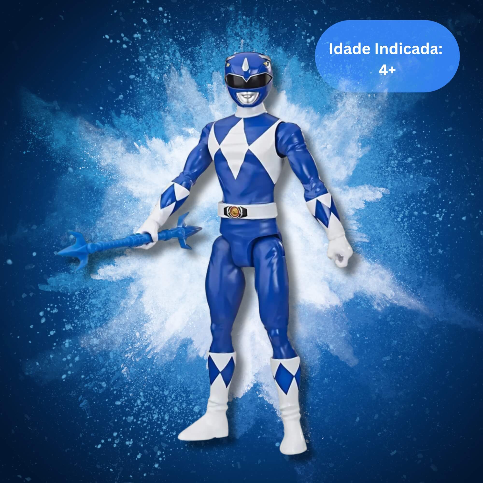 Brinquedo Infantil Boneco Power Rangers Mighty Morphin Ranger Azul Hasbro - 19803