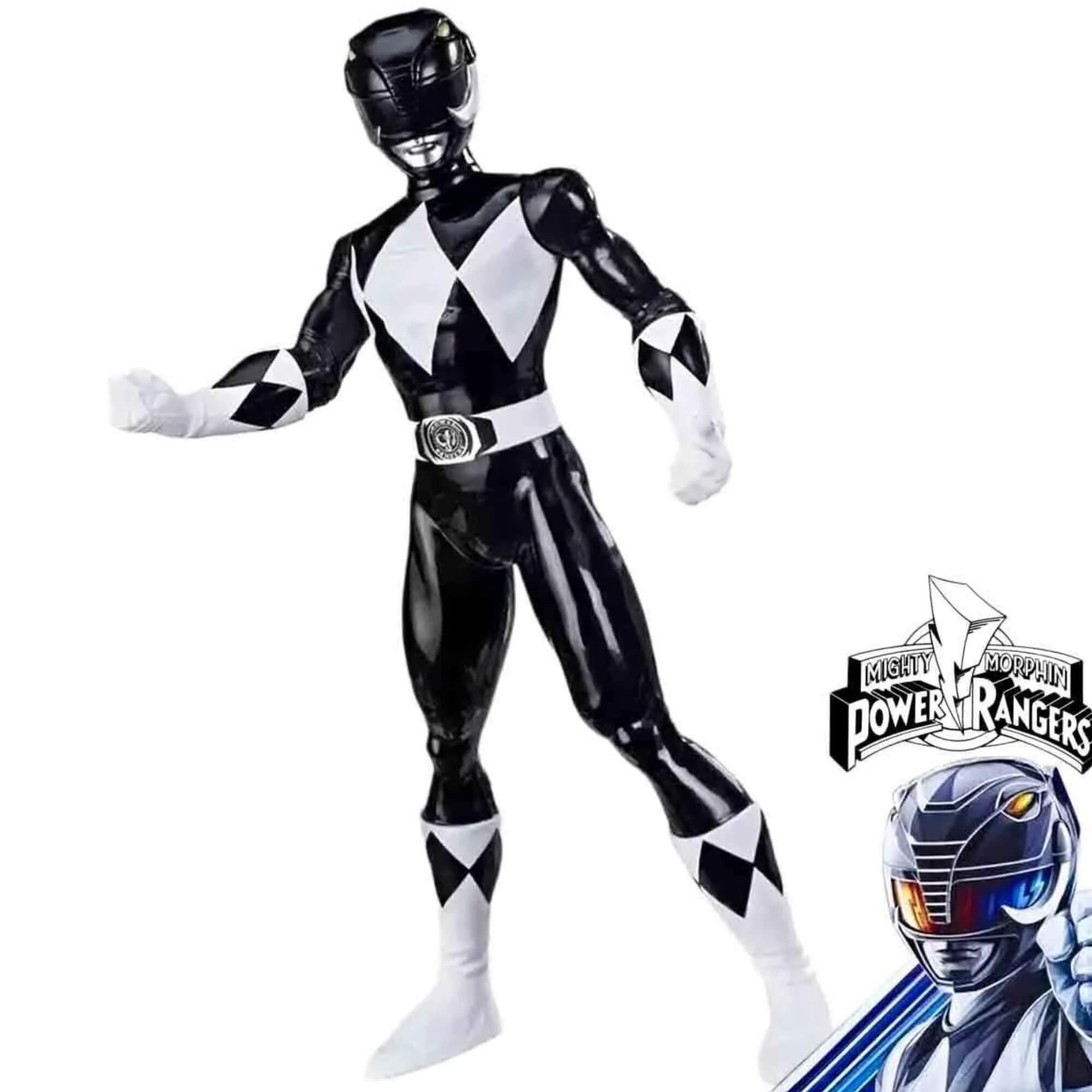 Brinquedo Infantil Boneco Power Rangers Mighty Morphin Ranger Preto Hasbro - 19801