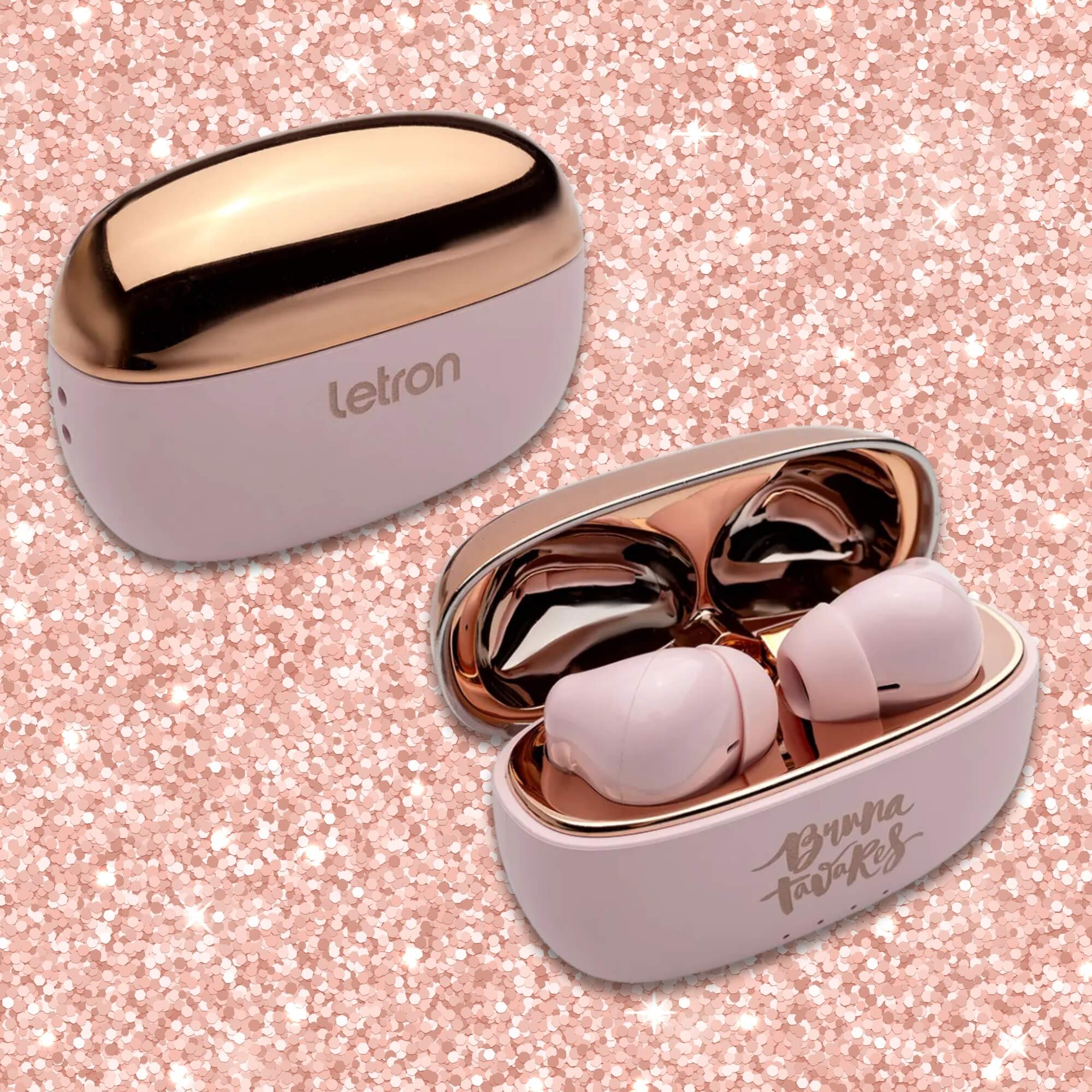 Fone Sem Fio Bruna Tavares Earbuds Case Carregador Bluetooth 5.3 Letron Leonora - 10514