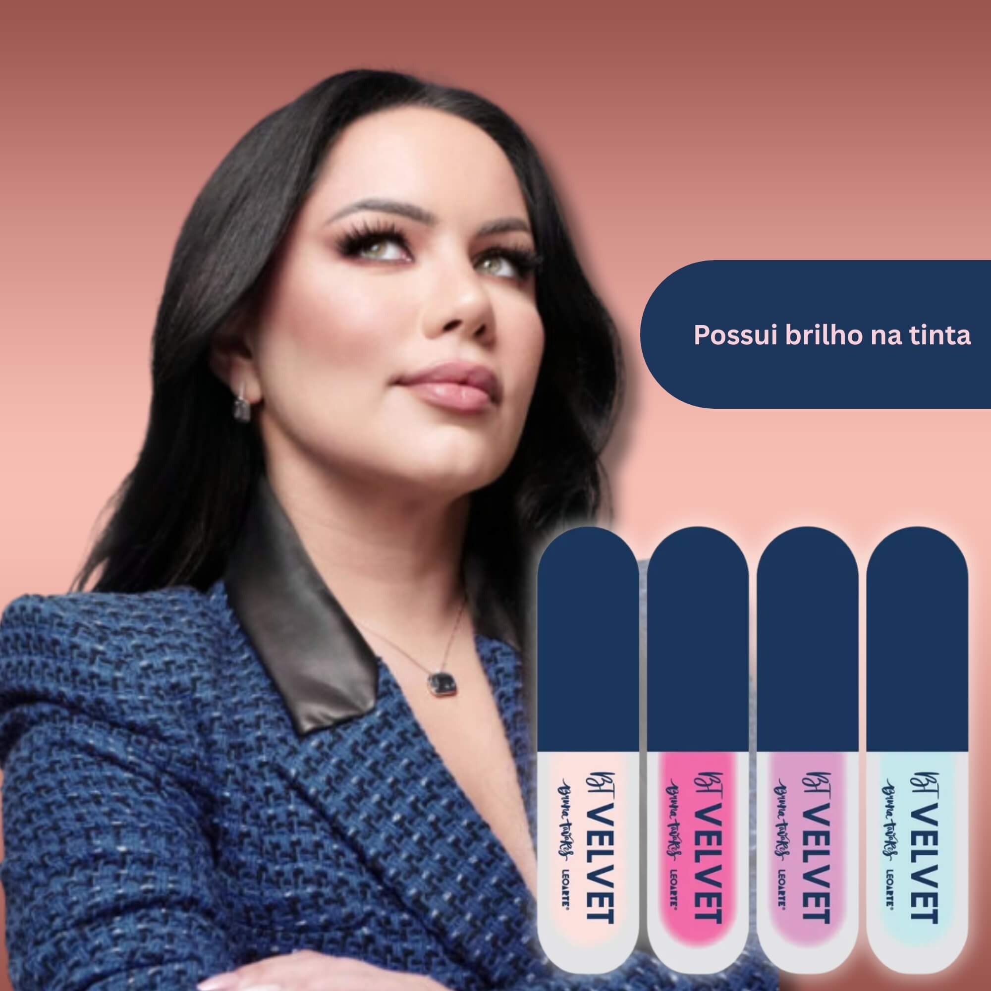 Canetas Marca Texto com Brilho 4 Cores Bruna Tavares Leo&Leo Leonora - 10598