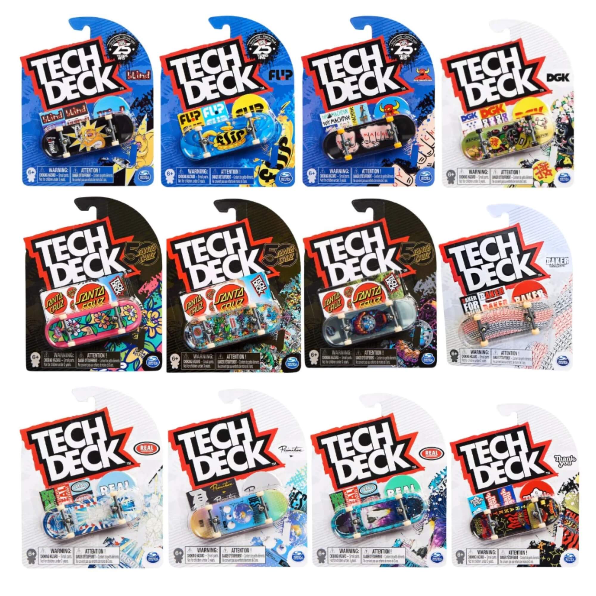 Brinquedo Infantil Tech Deck Skate de Dedo 96mm Sortido e Unitário Sunny - 002890