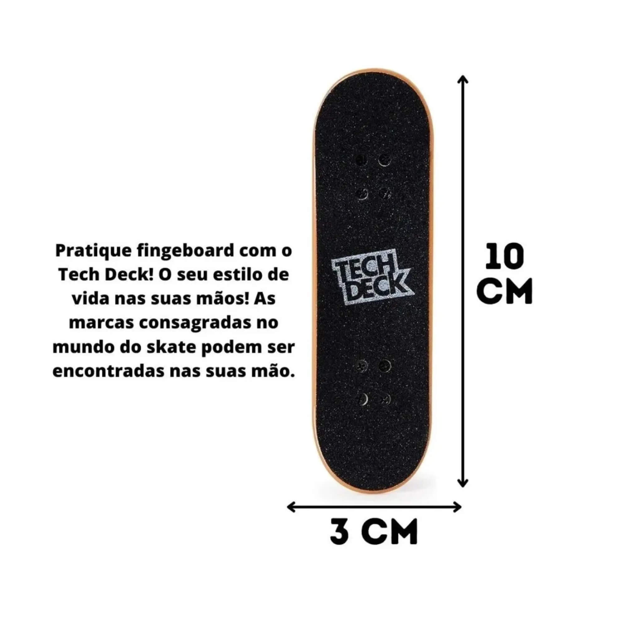 Brinquedo Infantil Tech Deck Skate de Dedo 96mm Sortido e Unitário Sunny - 002890