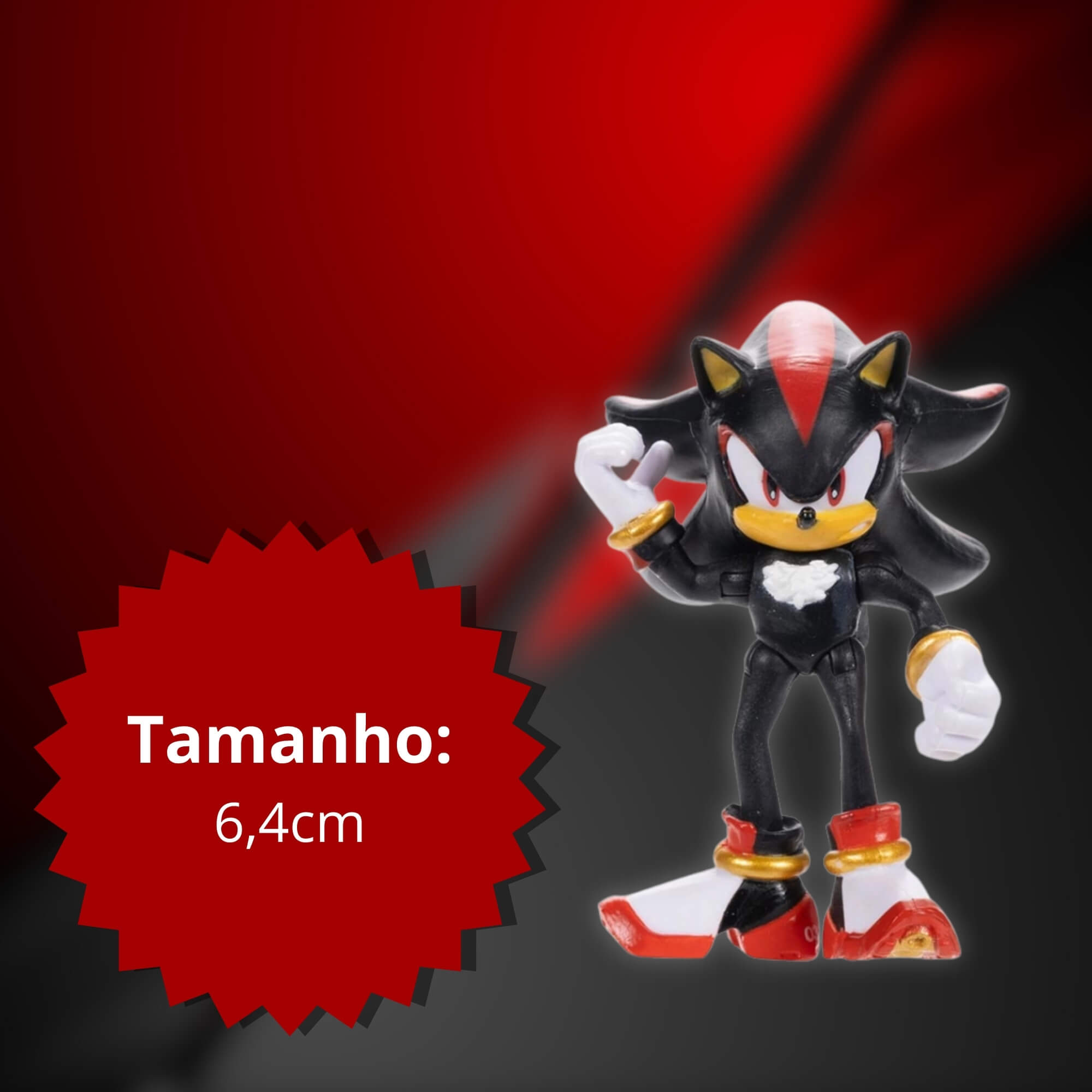 Brinquedo Infantil Boneco Shadow Moderno 2,5" Sonic Sunny - 004560