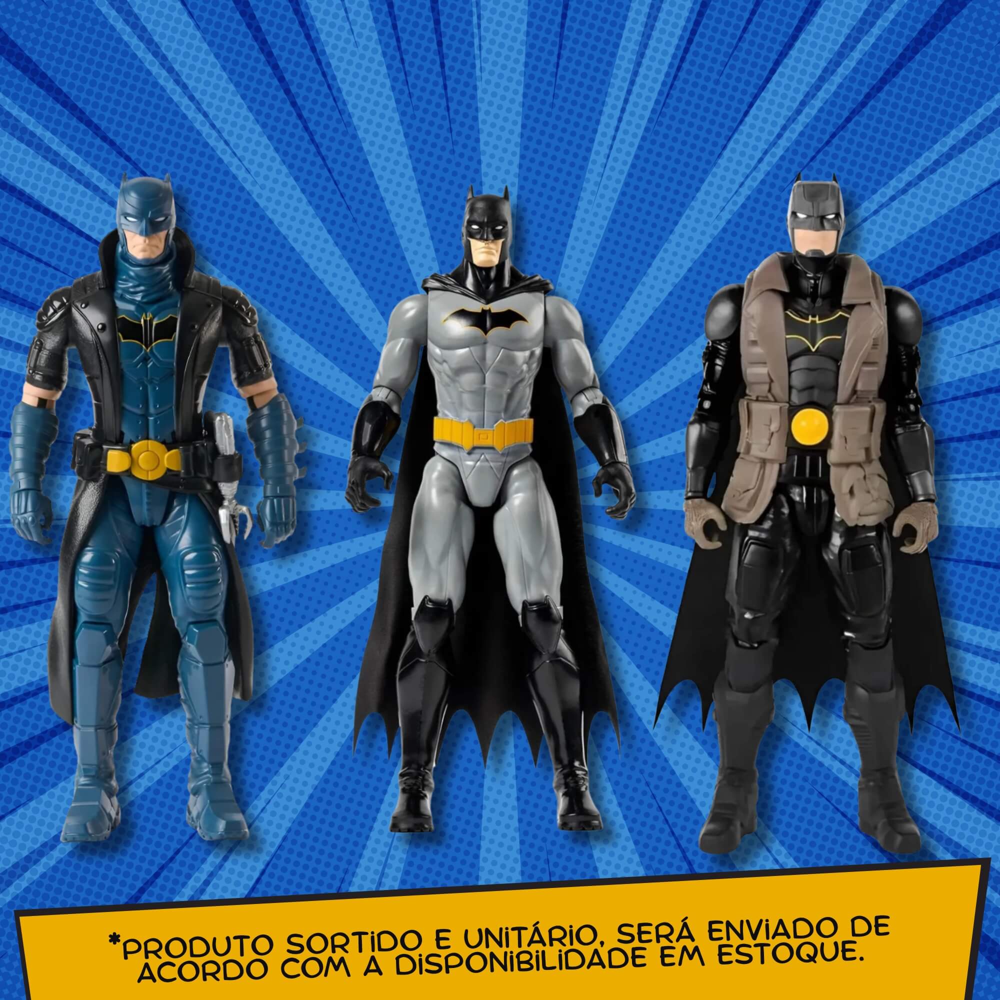 Brinquedo Infantil Boneco Batman 30cm Sortido e Unitário Sunny - 004900