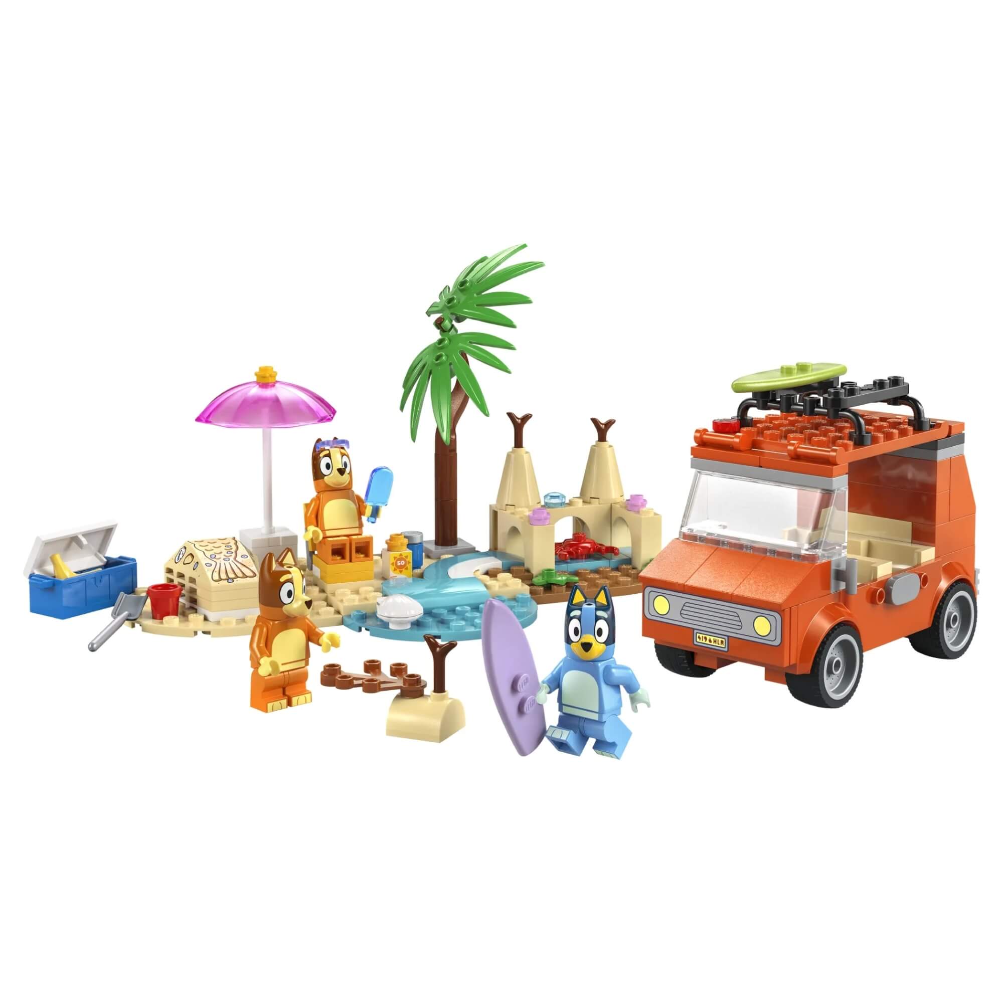 LEGO Bluey - Viagem de Carro em Família e Praia de Bluey 133 Peças - 4111111202