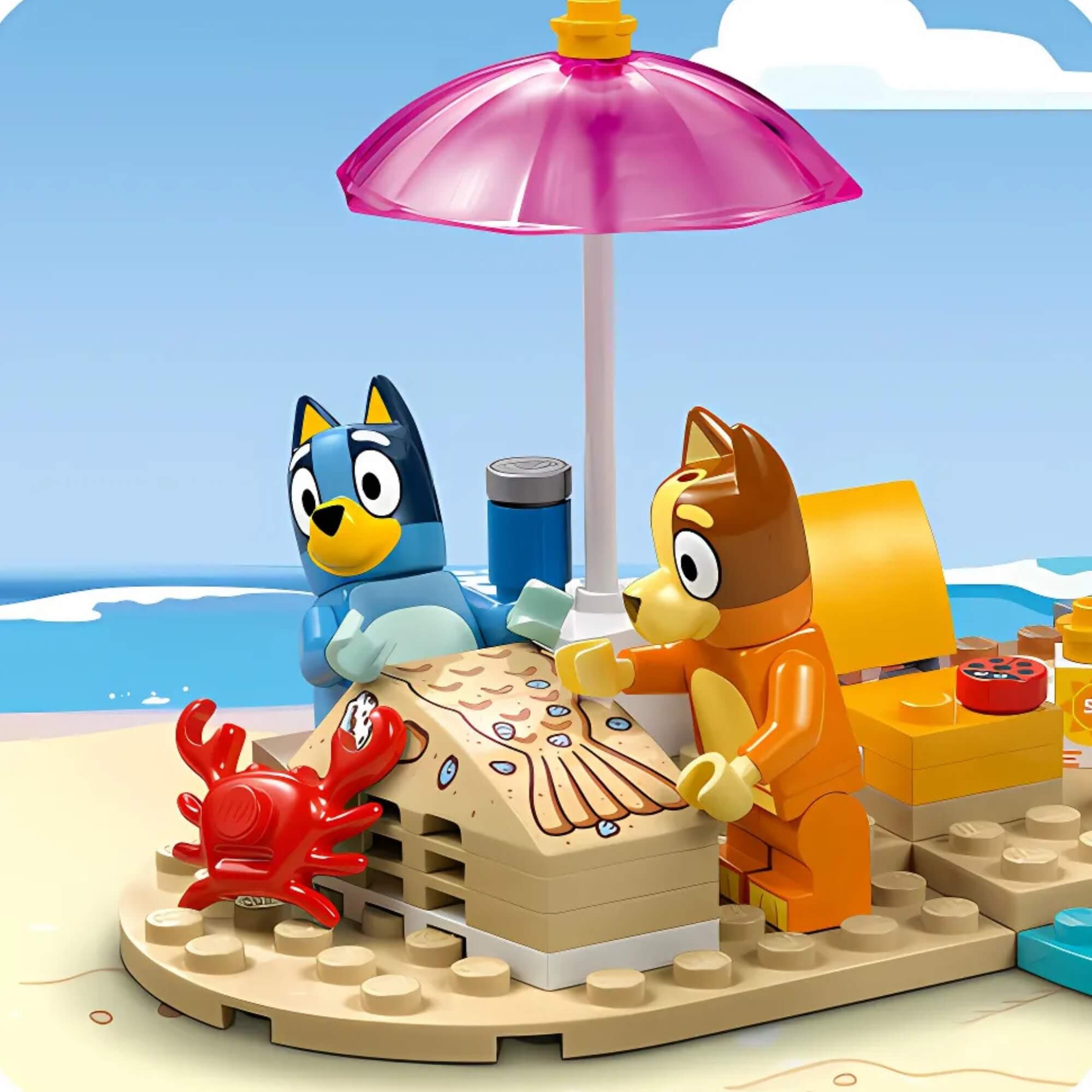 LEGO Bluey - Viagem de Carro em Família e Praia de Bluey 133 Peças - 4111111202