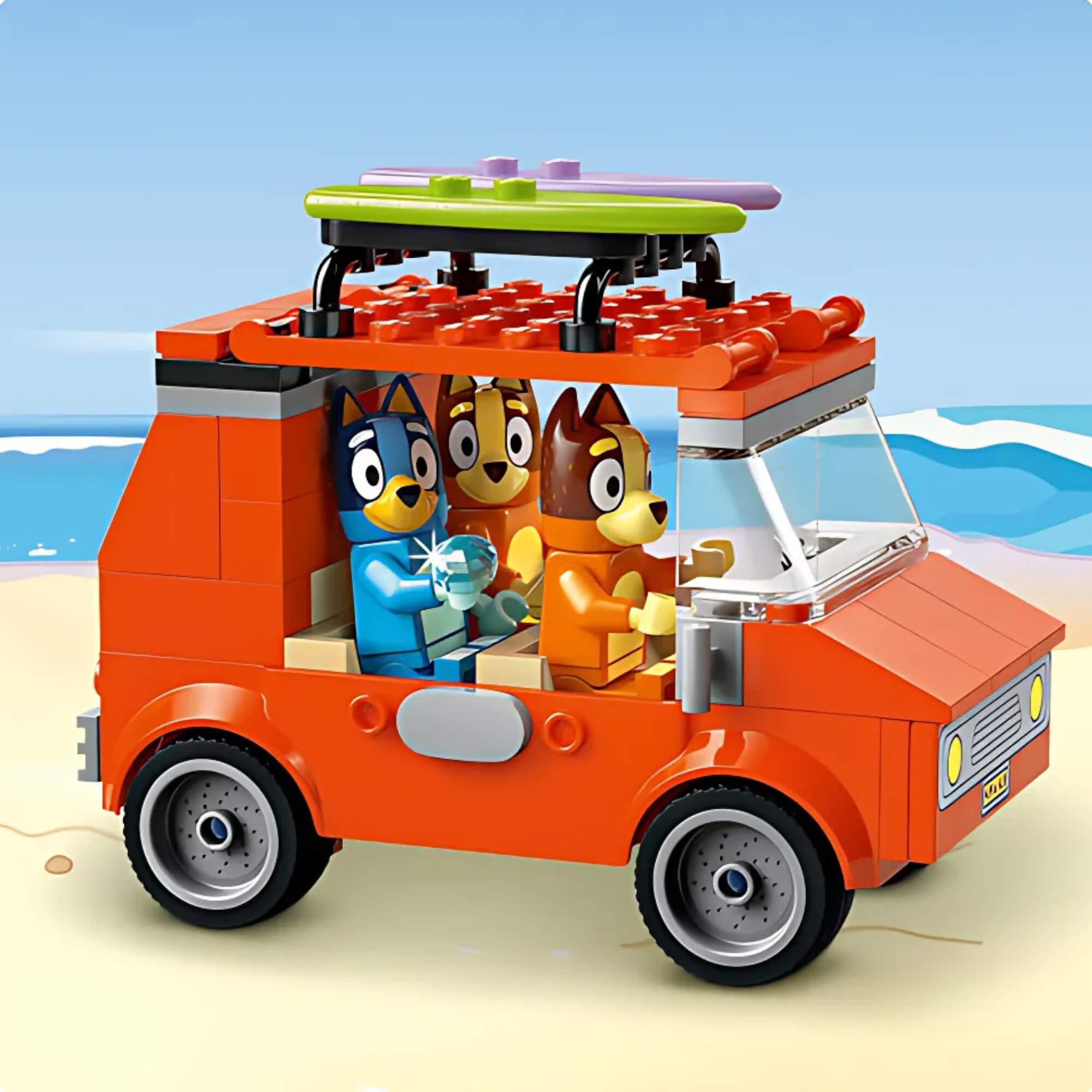 LEGO Bluey - Viagem de Carro em Família e Praia de Bluey 133 Peças - 4111111202