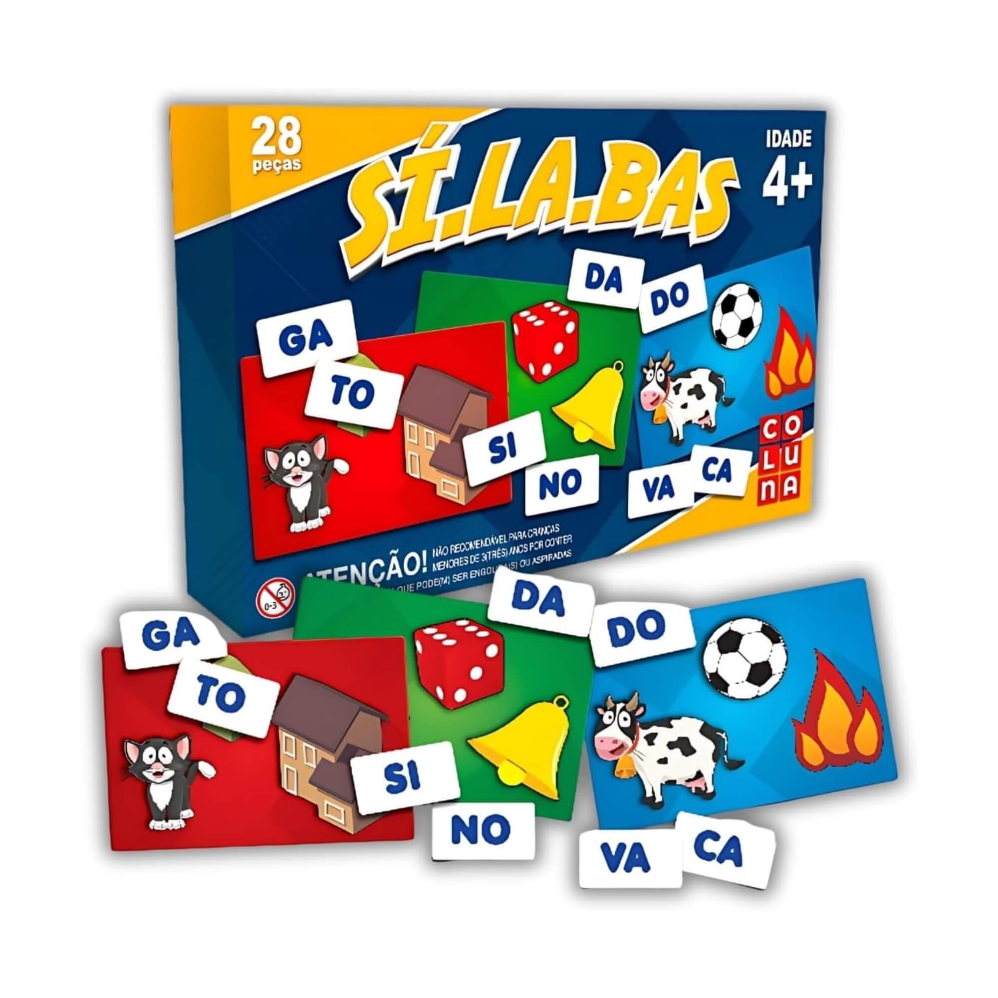 Jogo Sílabas 28 Peças Pais e Filhos - 0913-1