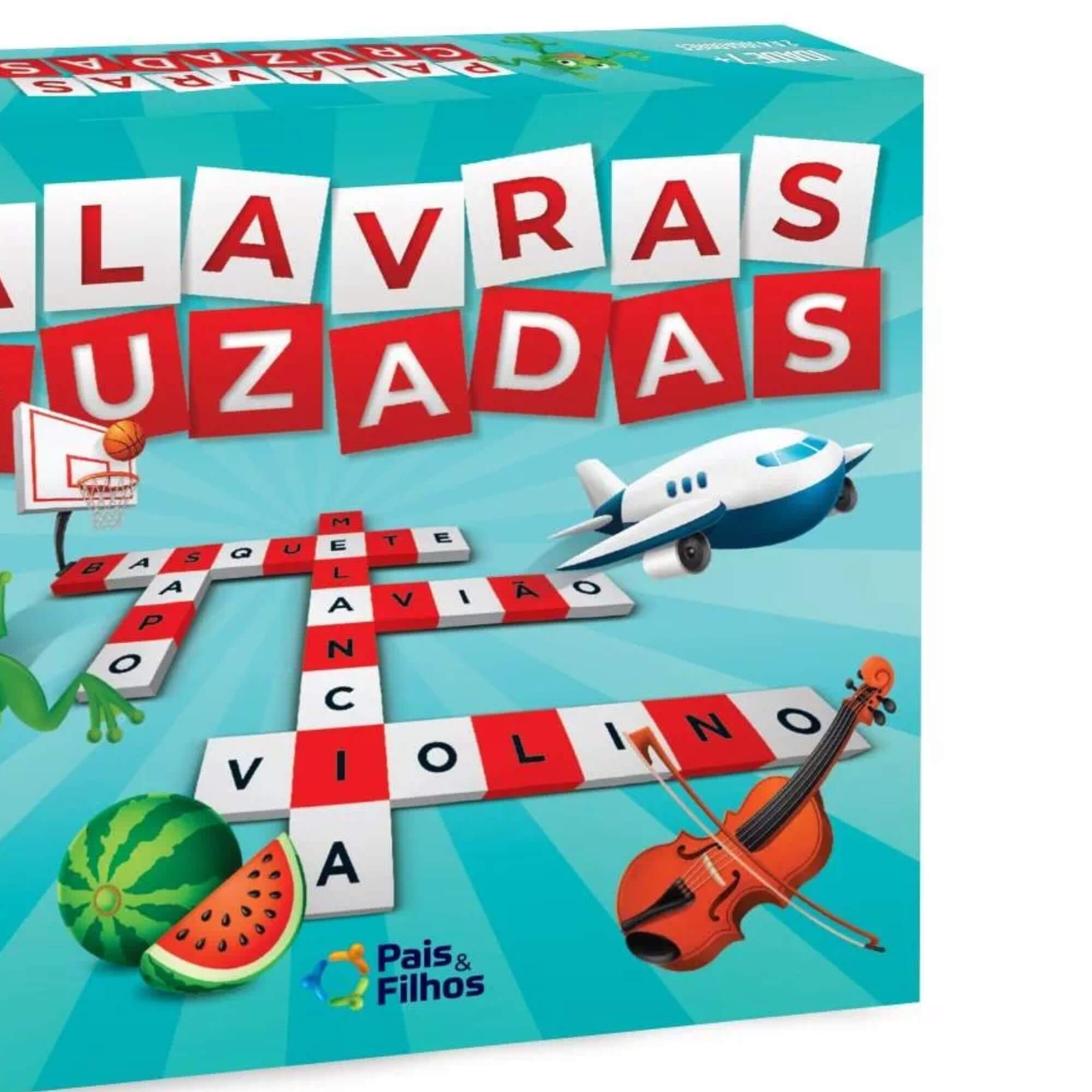 Jogo de Tabuleiro Palavras Cruzadas 2 a 4 Jogadores Pais e Filhos - 2171-1