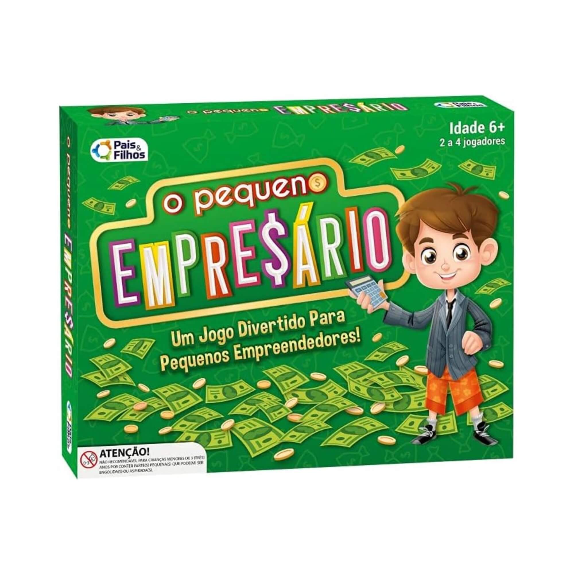 Jogo de Tabuleiro O Pequeno Empresário 2 a 4 Jogadores Pais e Filhos - 2796-1