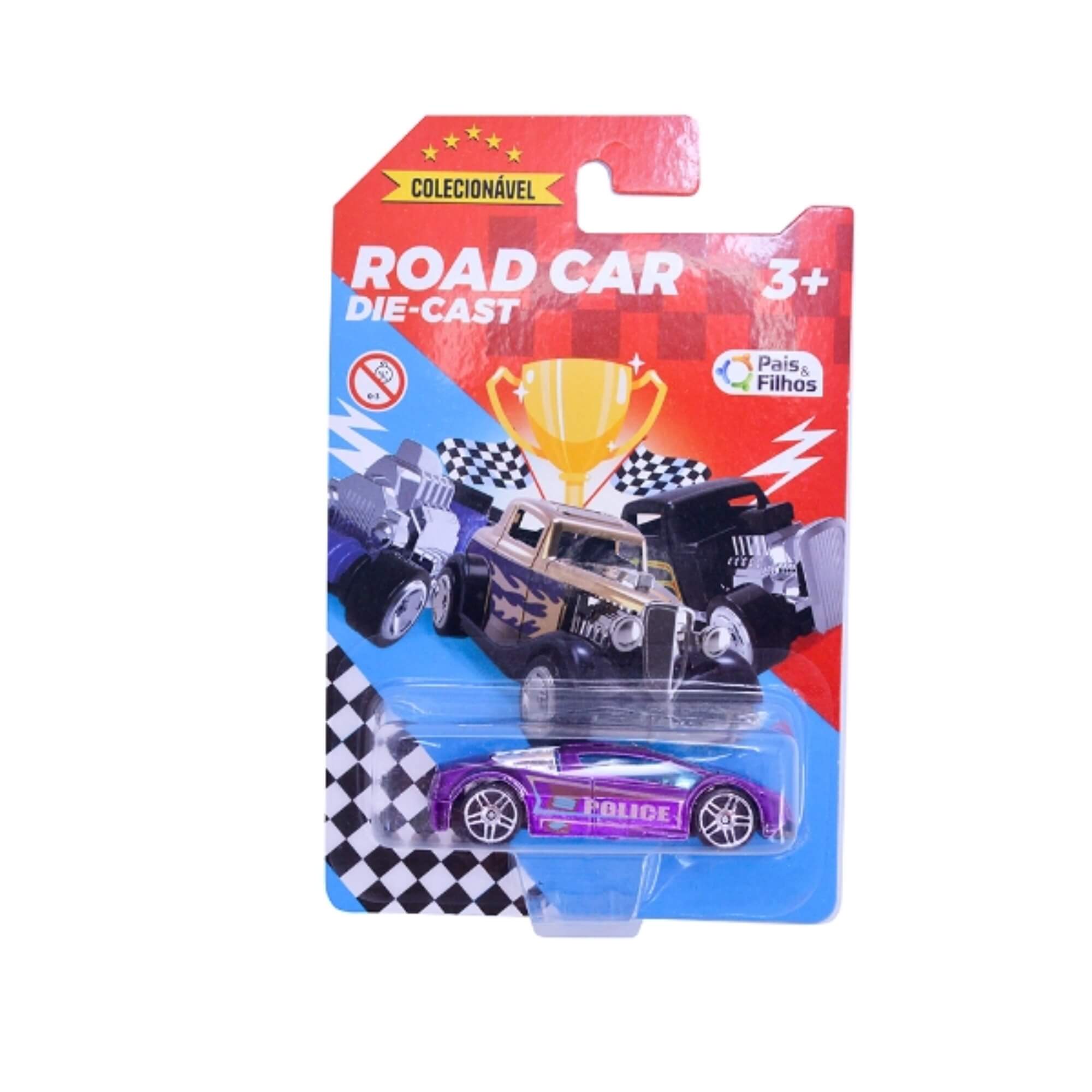 Brinquedo Colecionável Carrinho Road Car Die Cast Sortido e Unitário Pais e Filhos - 792491-1