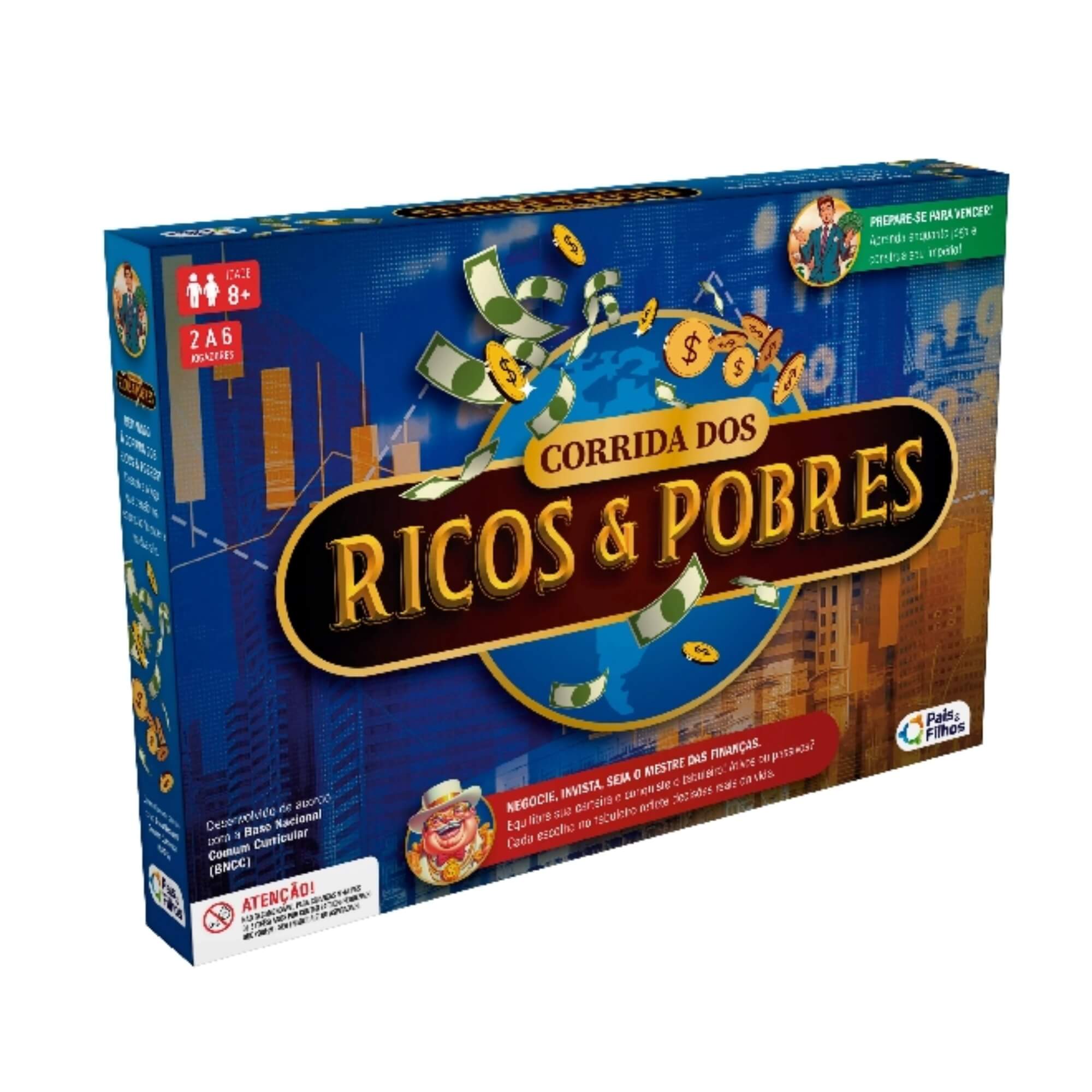 Jogo Tabuleiro Corrida dos Ricos & Pobres Pais E Filhos - 793040-1