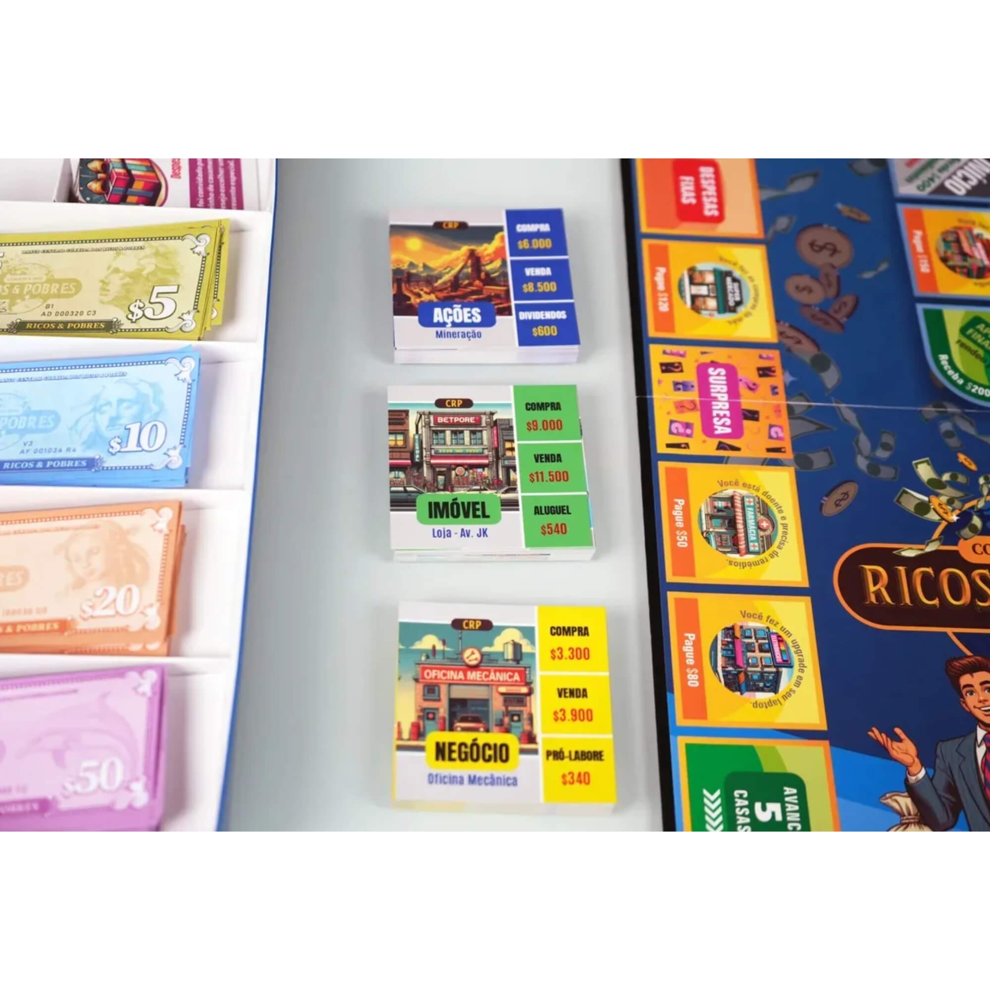 Jogo Tabuleiro Corrida dos Ricos & Pobres Pais E Filhos - 793040-1
