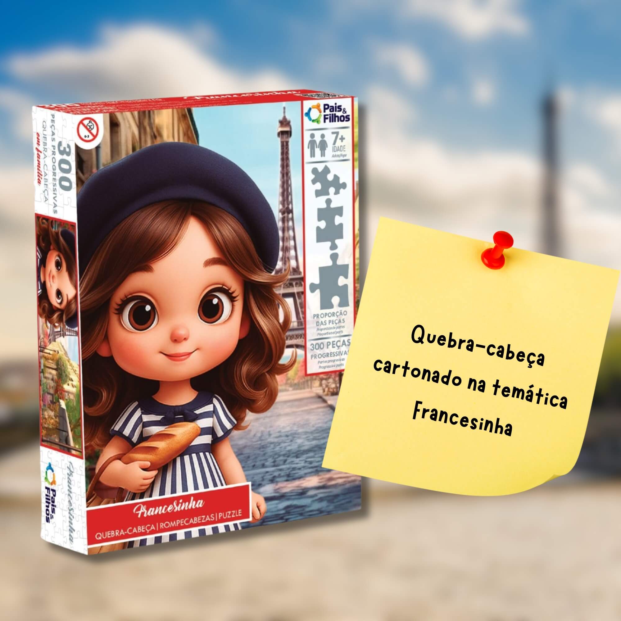 Quebra-Cabeça em Família - Francesinha 300 Peças Pais e Filhos - 793402-1