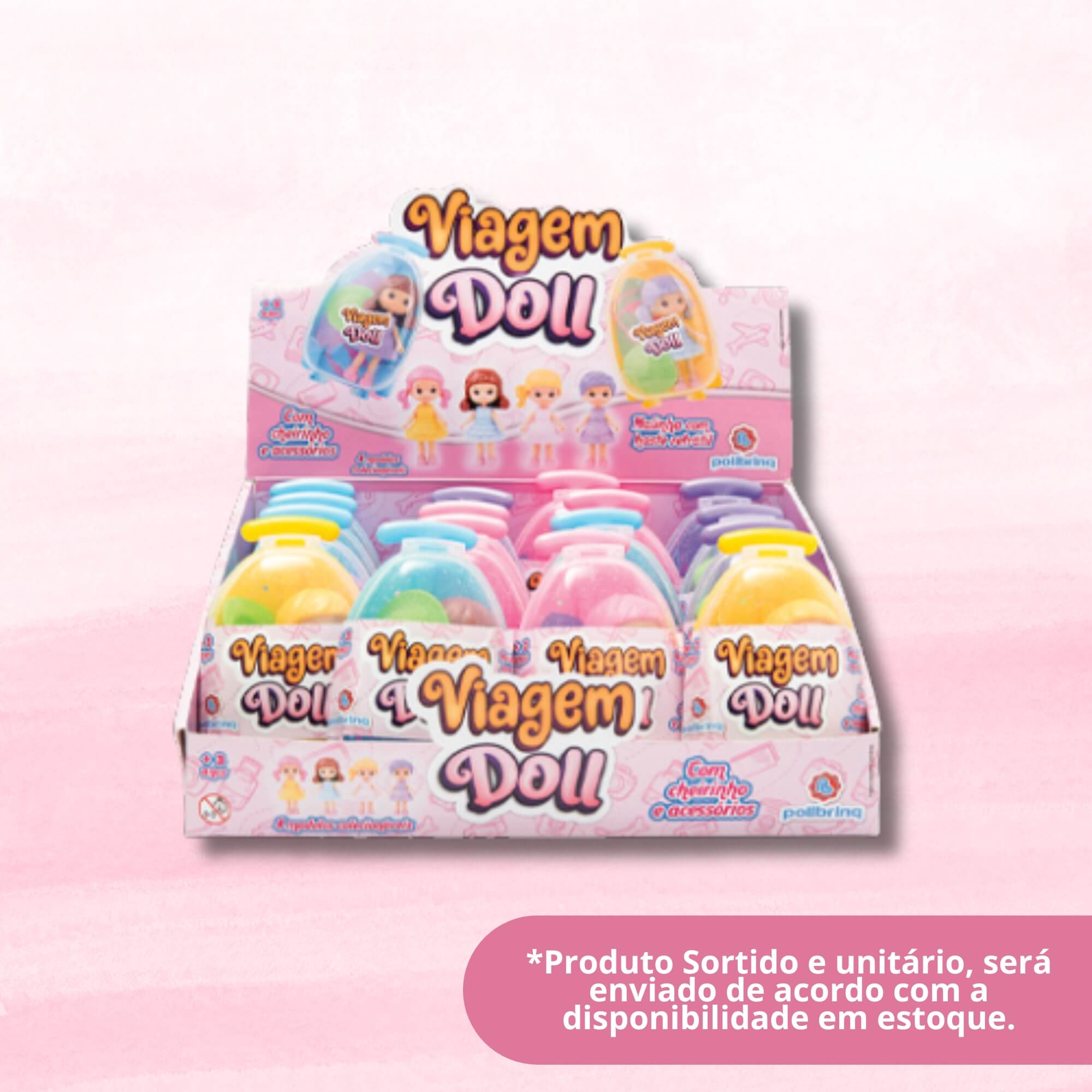 Brinquedo Infantil Mini Boneca Viagem Doll Sortida e Unitária Polibrinq - KB005