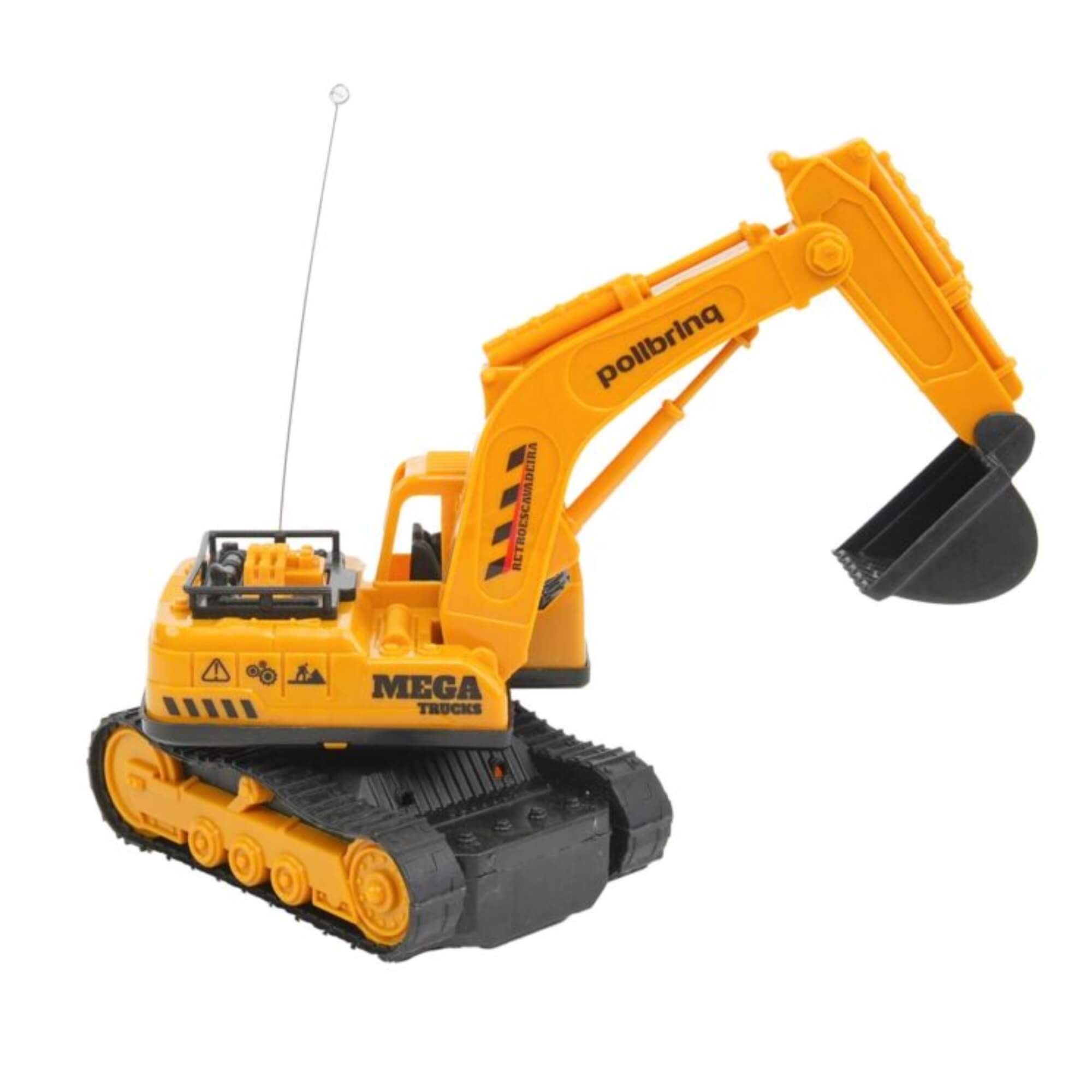 Brinquedo Infantil Carrinho de Controle Remoto Retroescavadeira 2 Funções Polibrinq - CAR833