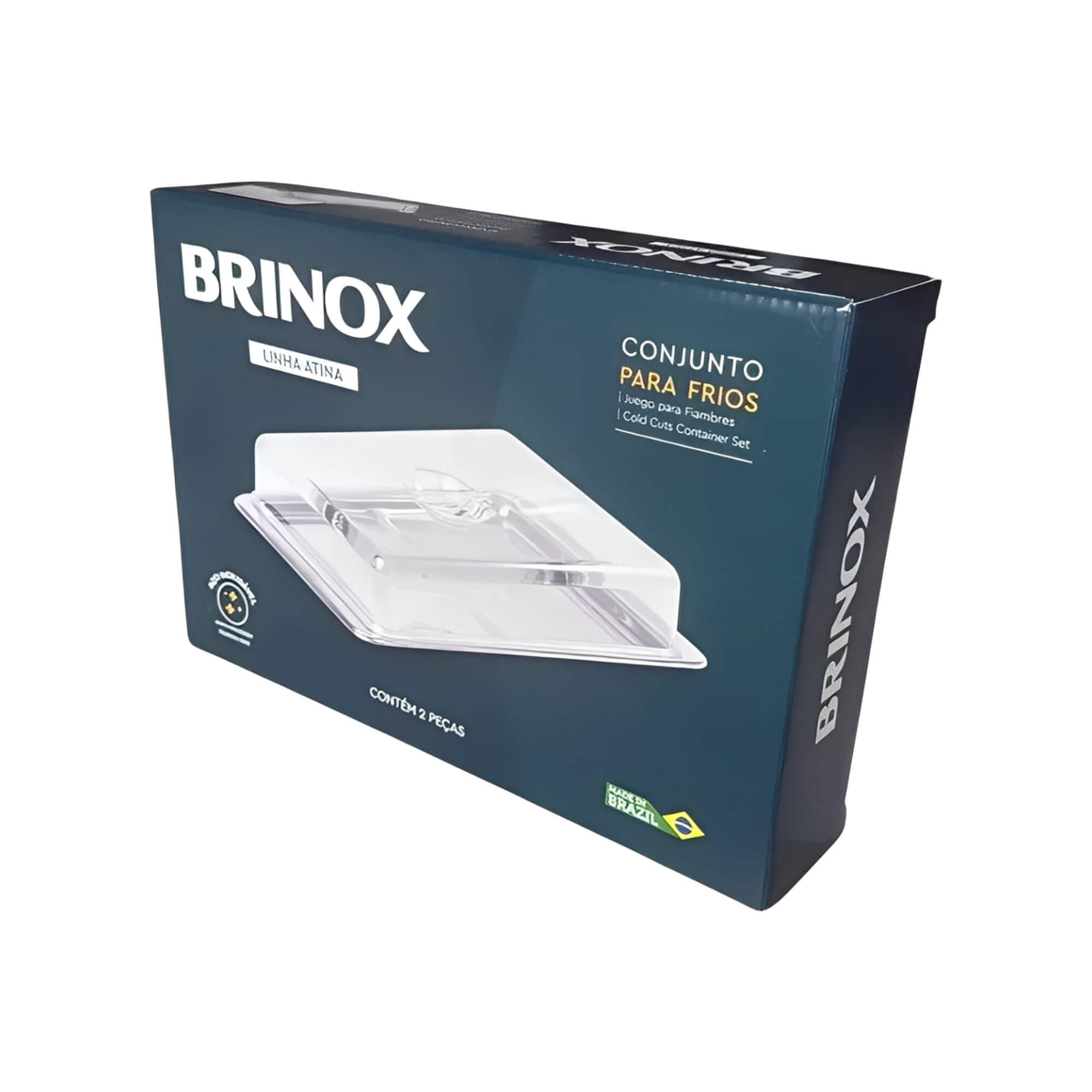 Porta Frios Duplo Atina Inox 320ml Brinox - 1413/101