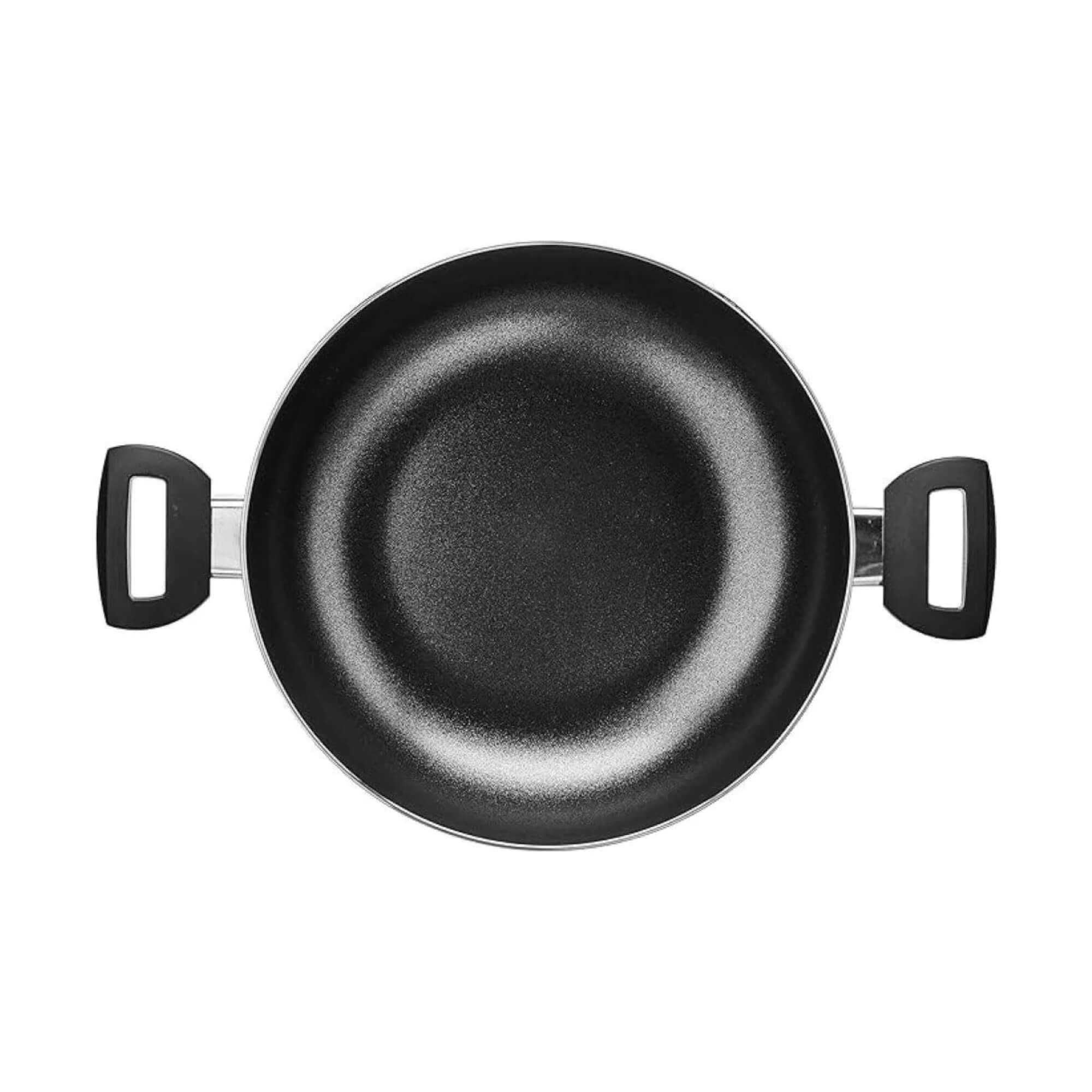Panela Wok 28cm 3,55L com Tampa e Alça Ebony na cor Preta Brinox - 7190/195