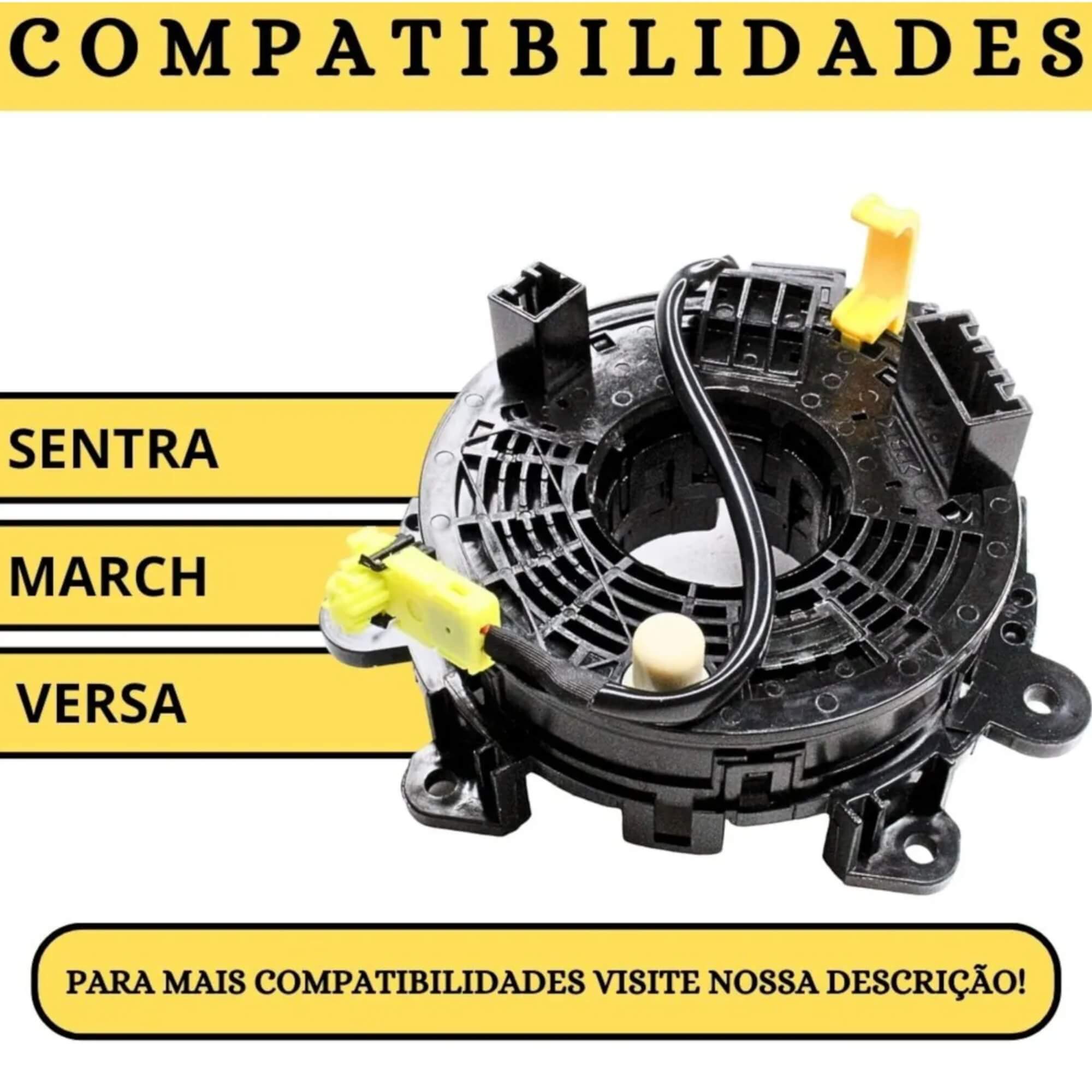 Cinta Airbag Nissan Sentra March Versa 2.0 16v com Controle de Som Tiger Auto - 7010093