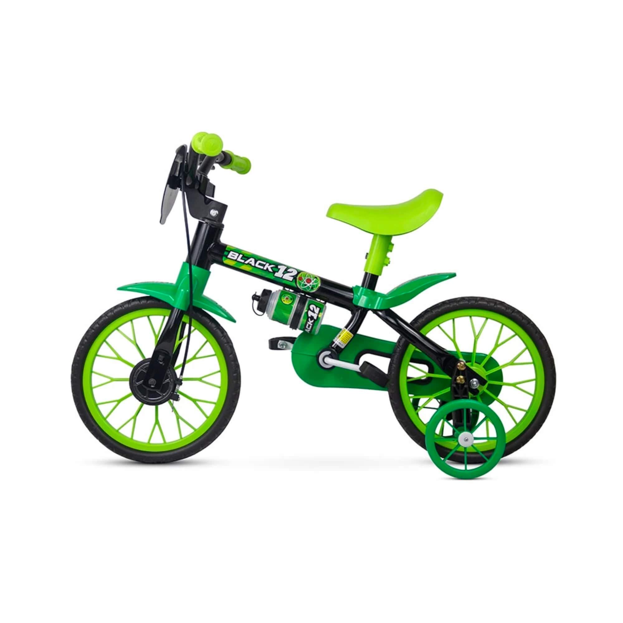 VAR Bicicleta Infantil Aro 12" Nathor (Escolha o Modelo) Modelo:Black
