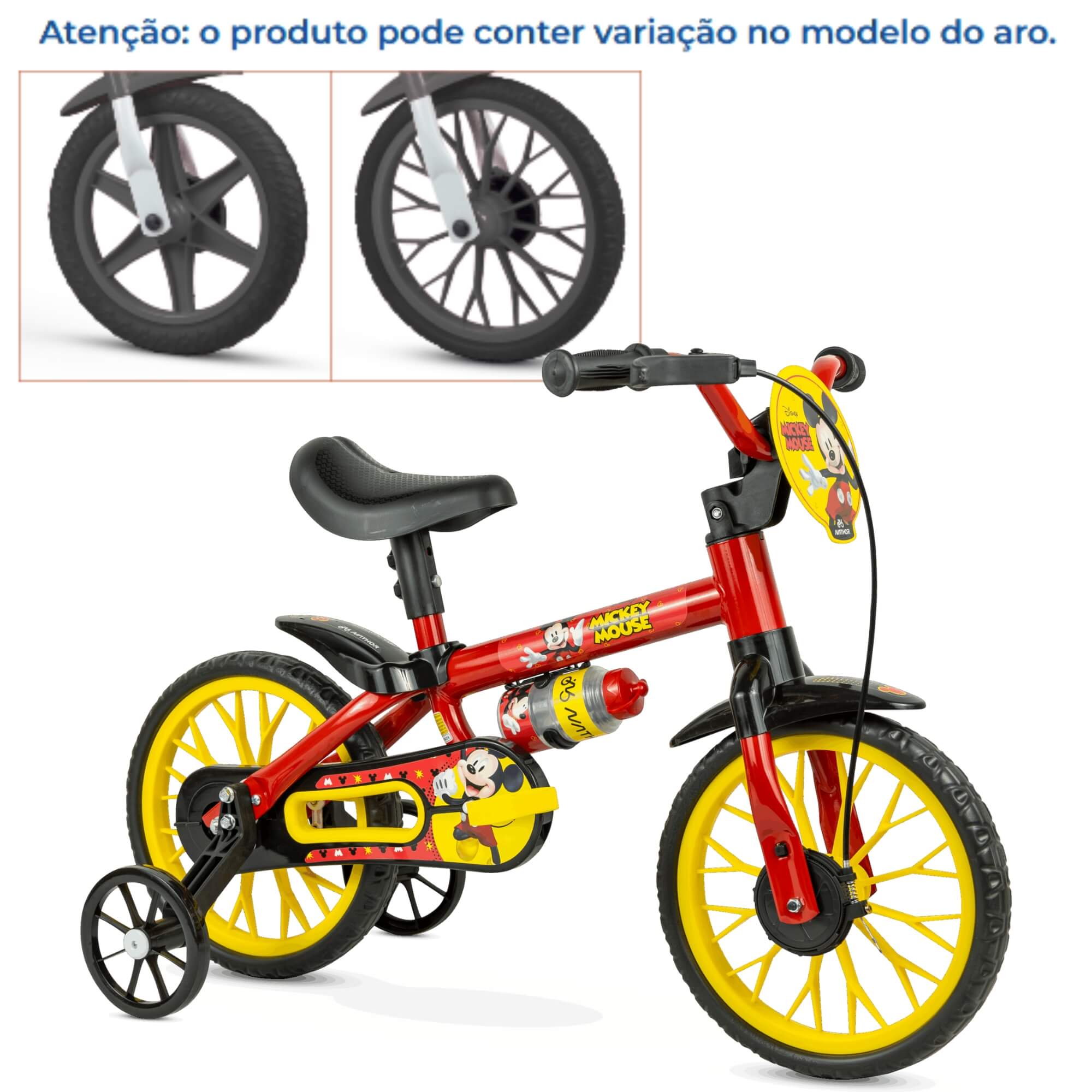 VAR Bicicleta Infantil Aro 12" Nathor (Escolha o Modelo) Modelo:Mickey