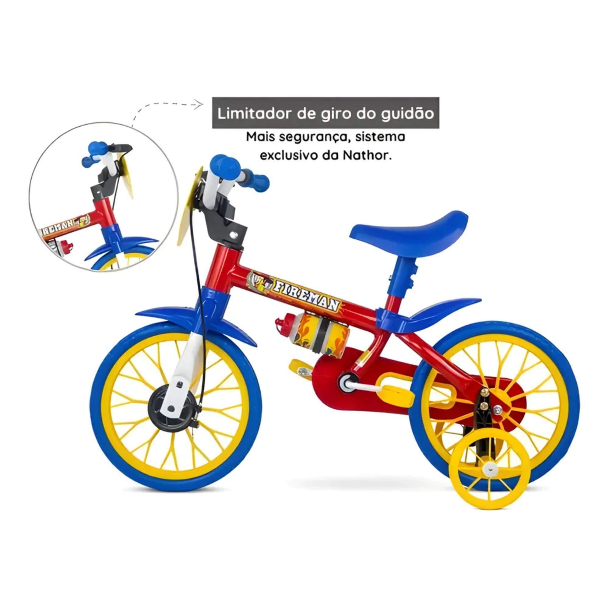 VAR Bicicleta Infantil Aro 12" Nathor (Escolha o Modelo) Modelo:Fire Man