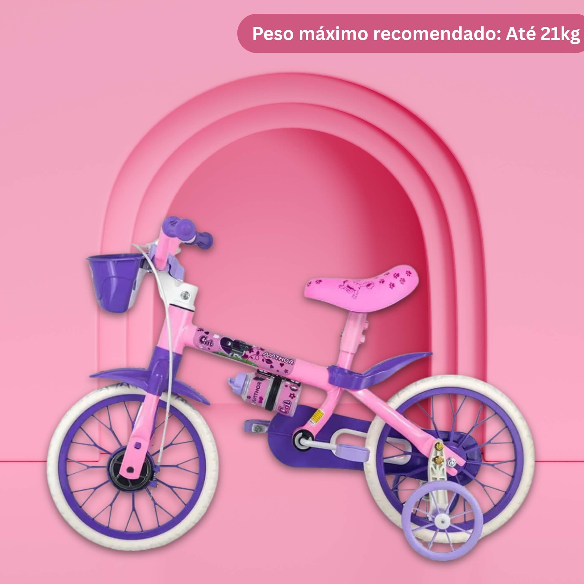 VAR Bicicleta Infantil Aro 12" Nathor (Escolha o Modelo) Modelo:Cat